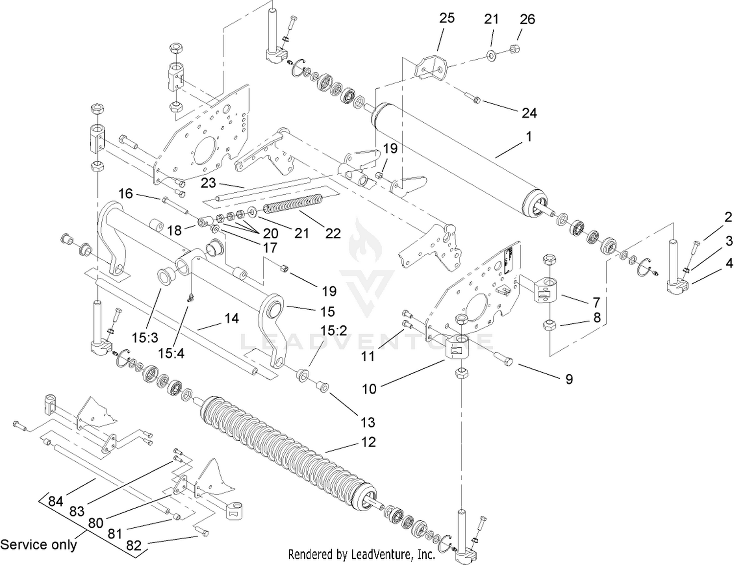 Roller and Carrier Frame Assembly