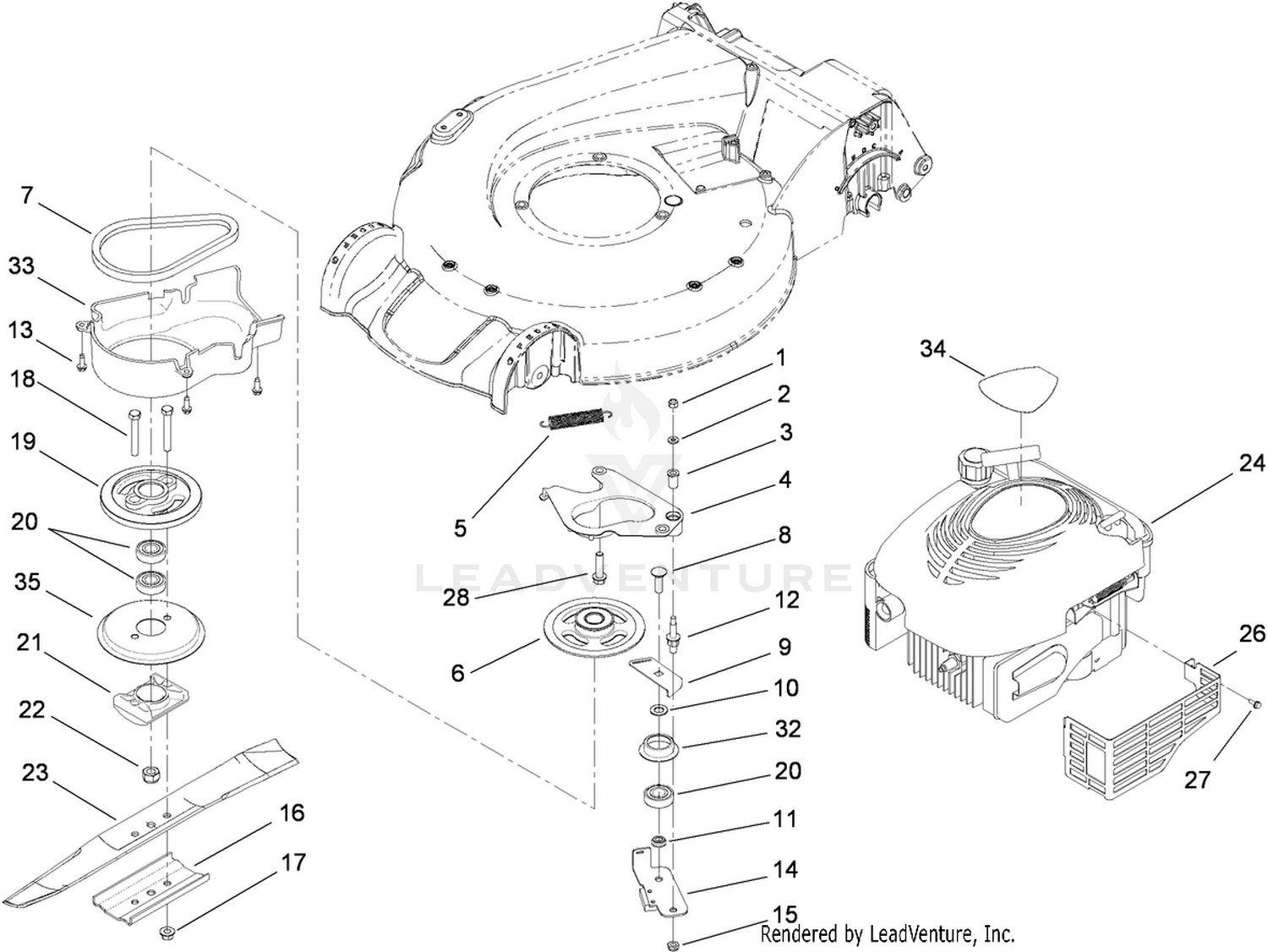 Engine and Blade Assembly