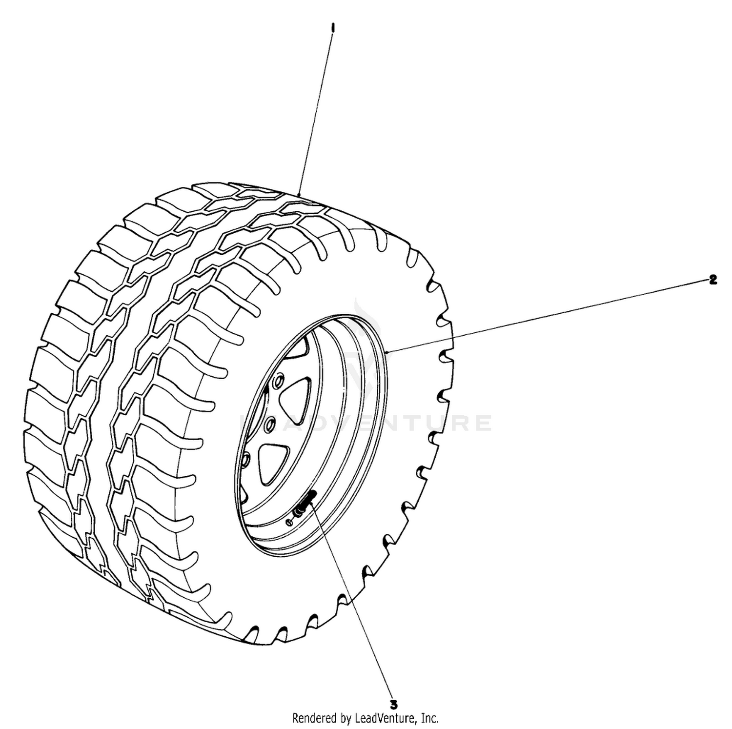 Rear Wheel And Tire 31 X 13.5 X 15