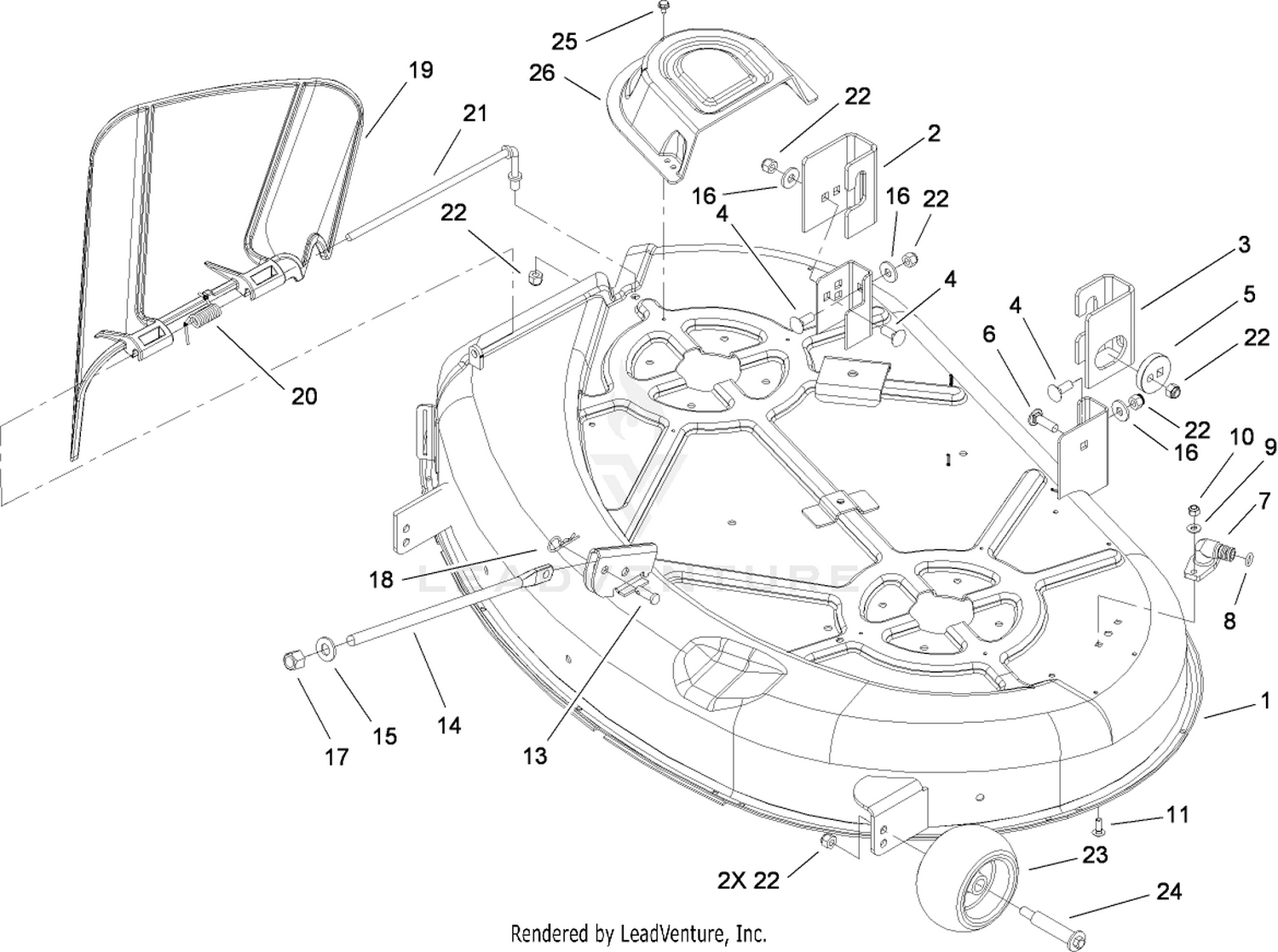 42 Inch Deck Assembly