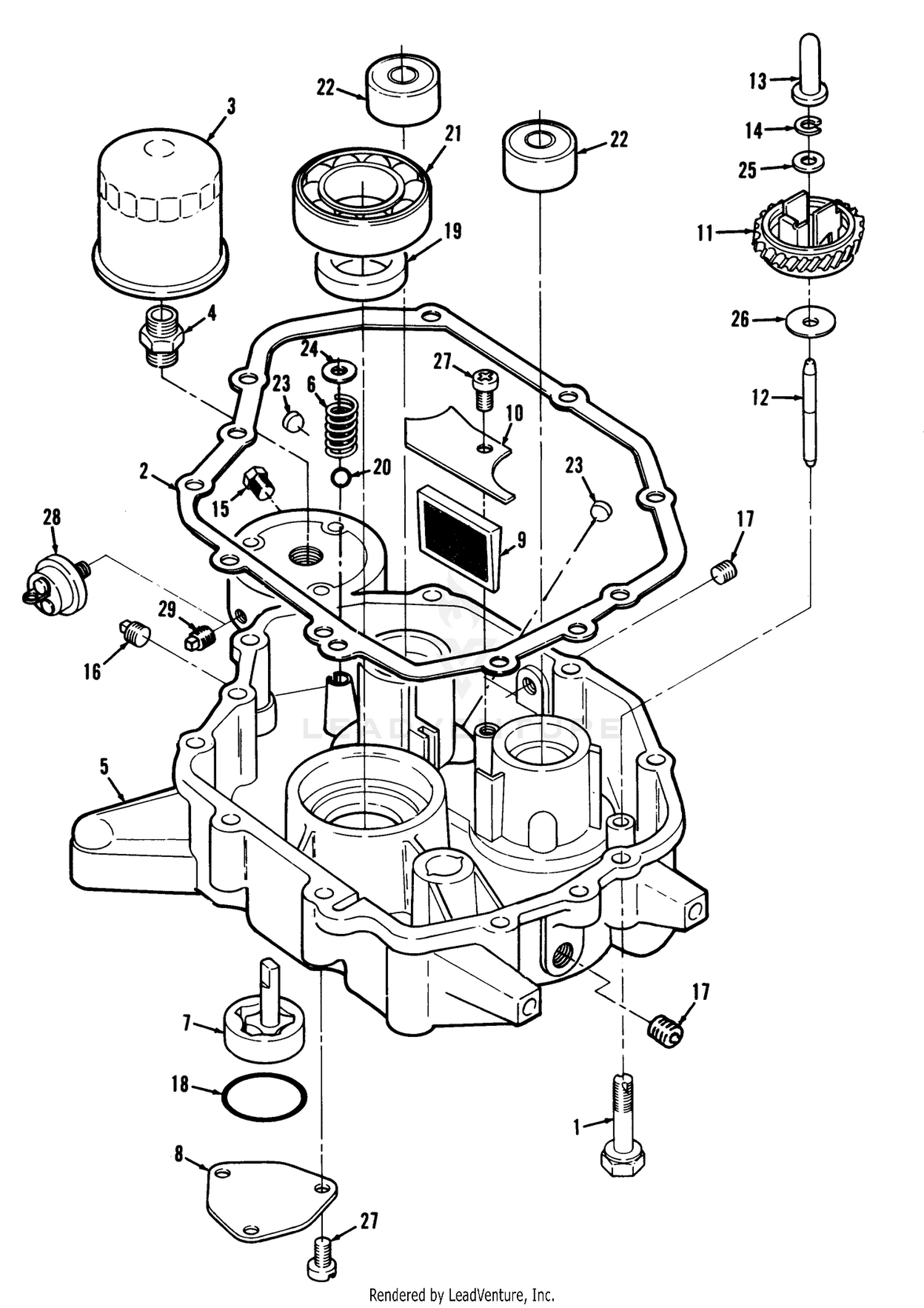 12hp Engine Oil Base  Pump Assembly
