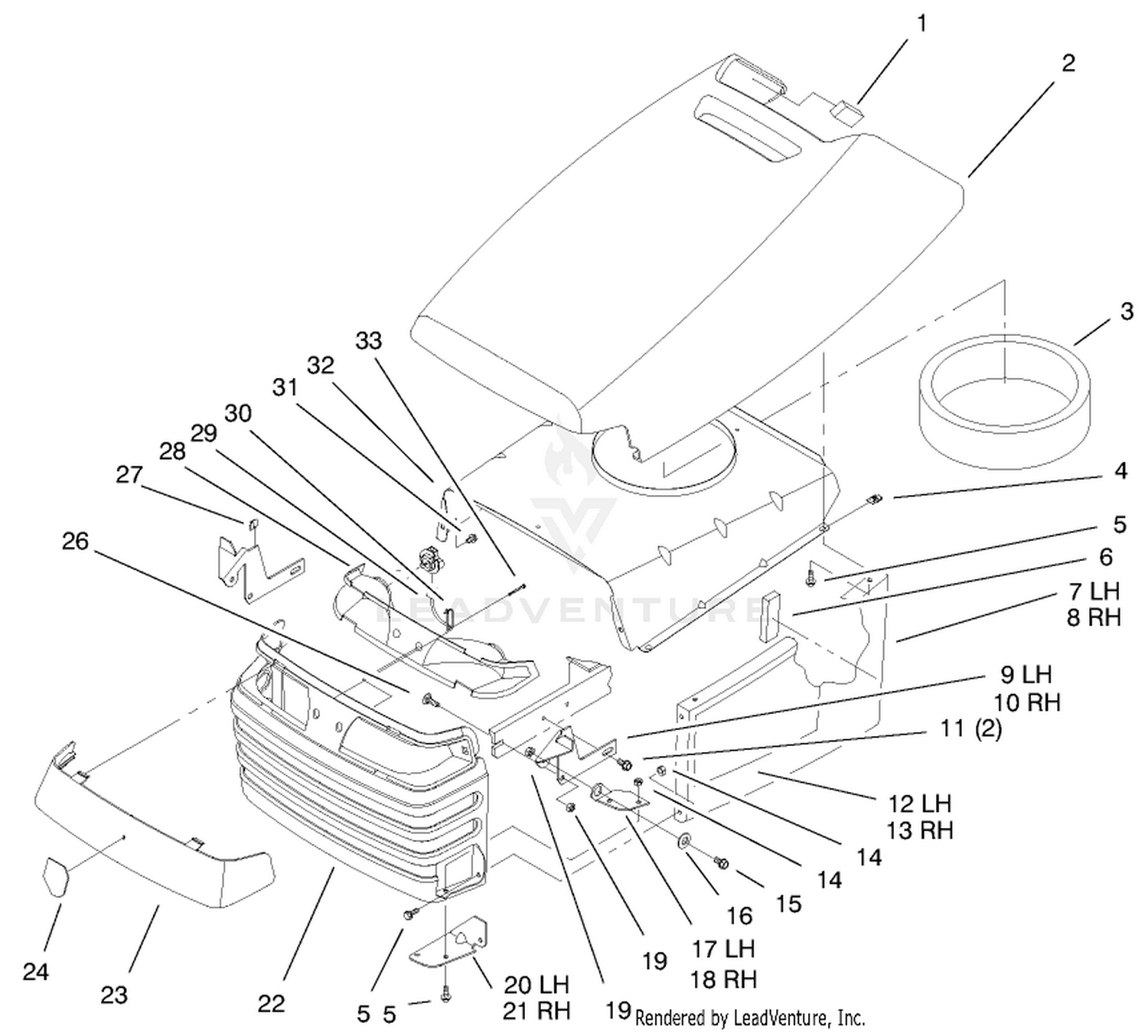Hood  Grill Assembly