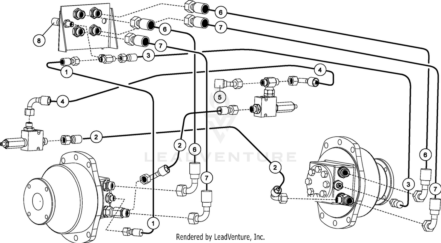 Hydraulic Hoses - Rear Transmission
