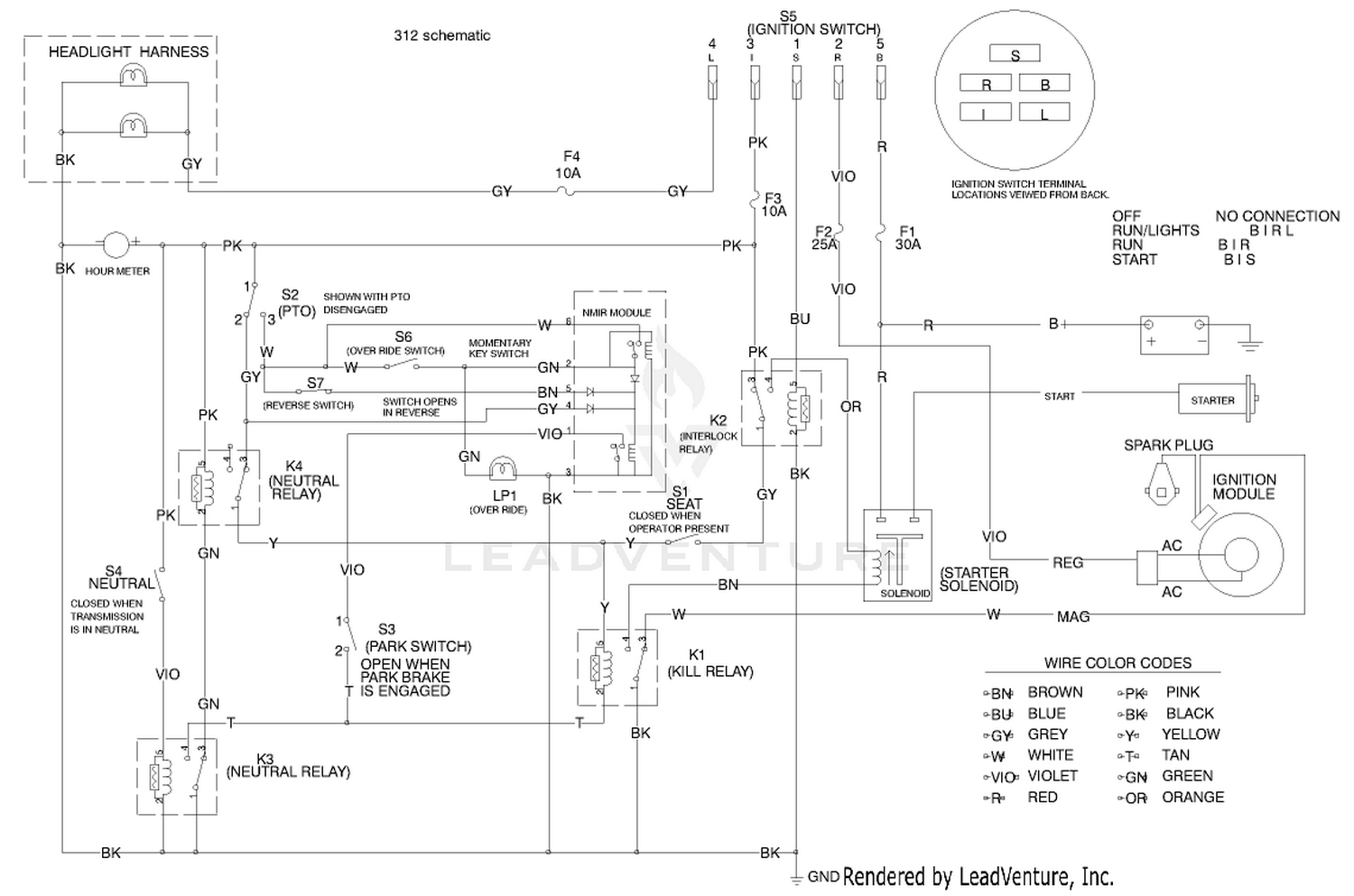 Electrical Schematic (model 73429 Only)