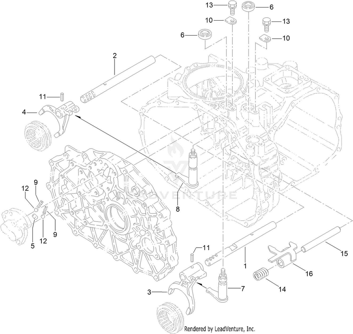 Main Shift Assembly  Transaxle Assembly No. 120-7610