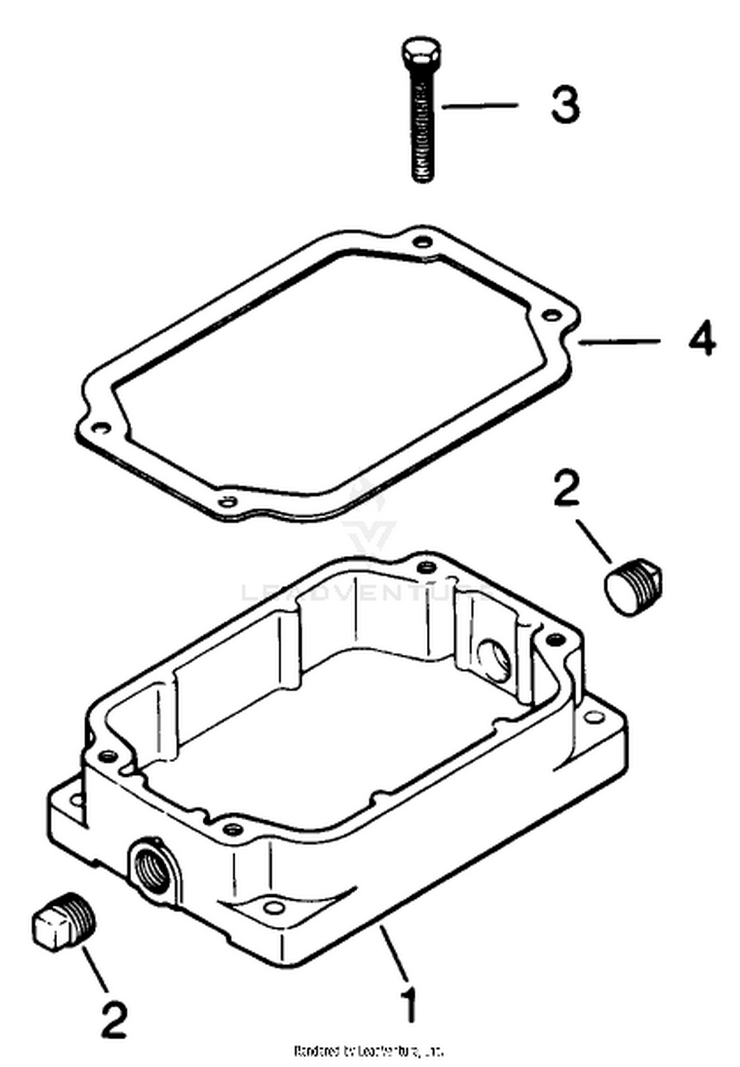 Oil Pan-Engine Model No. M8t Type 301590