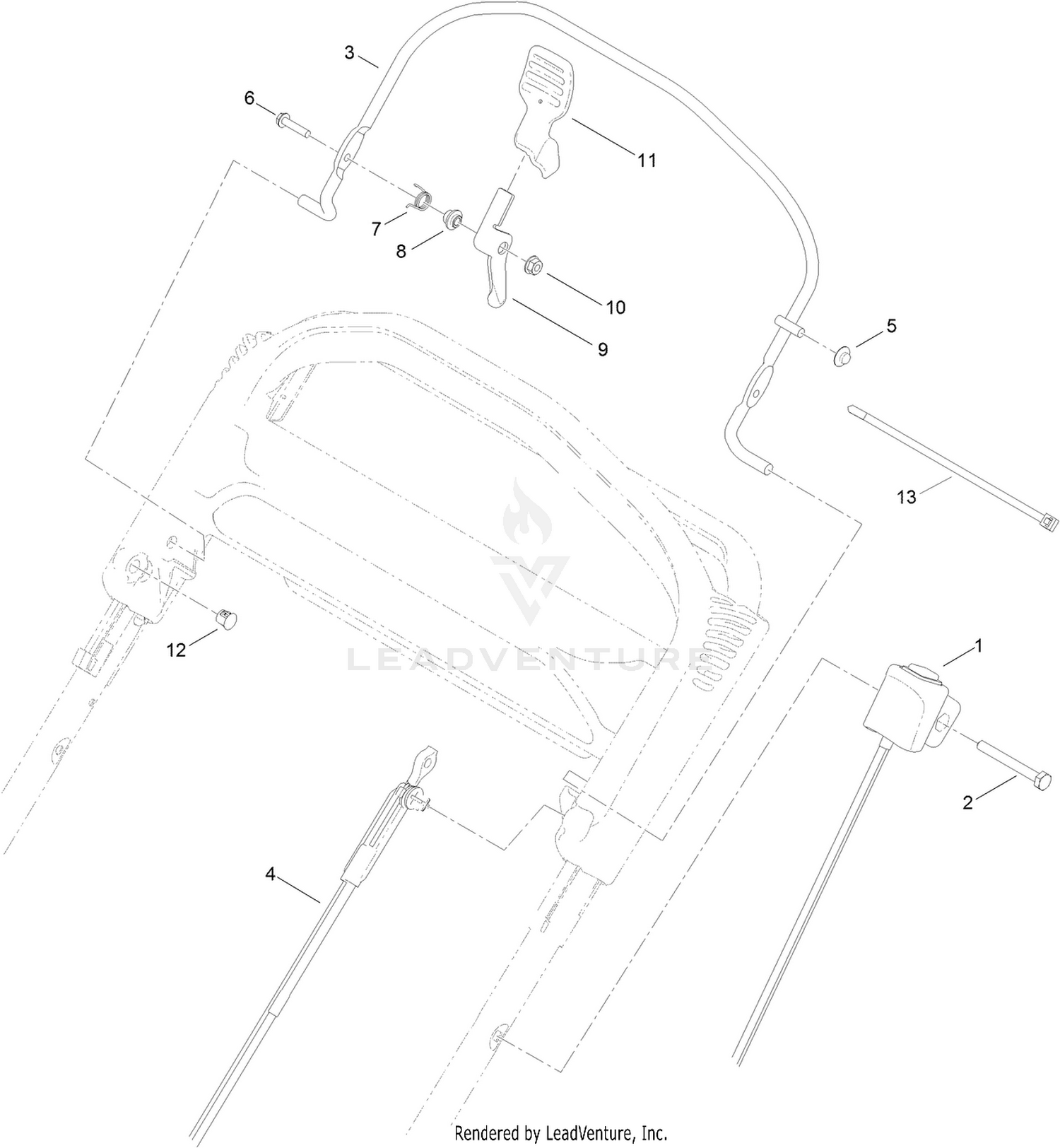 Upper Handle Component Assembly