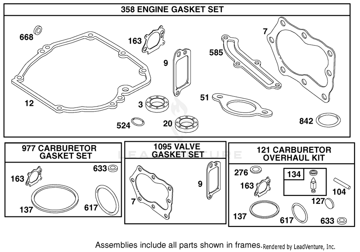 Gasket Assembly Briggs And Stratton Model 12f802-1770-B1