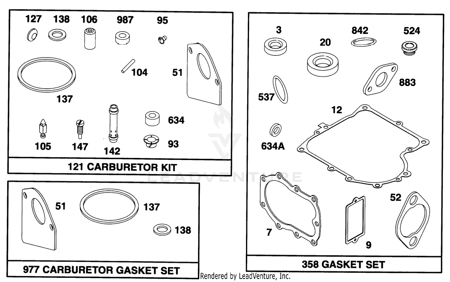 Engine Briggs  Stratton Model 28d707-0124-01 8