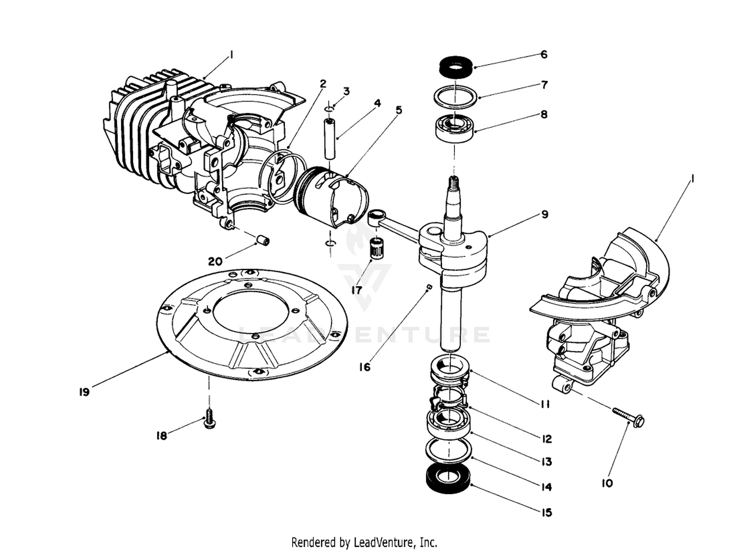 Crankshaft Assembly (model No. 47pk9)