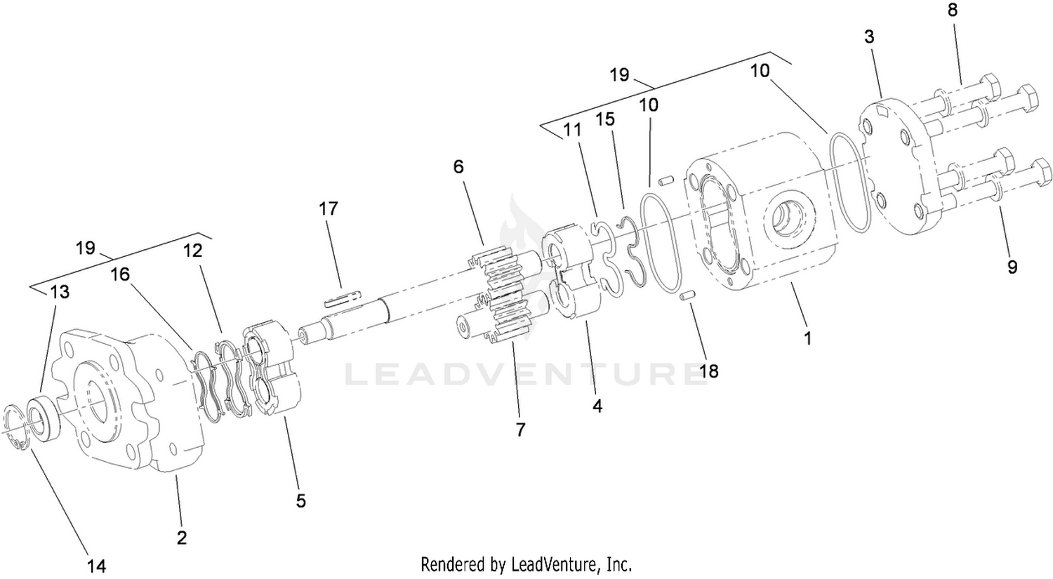 Hydraulic Gear Pump Assembly No. 112-2983