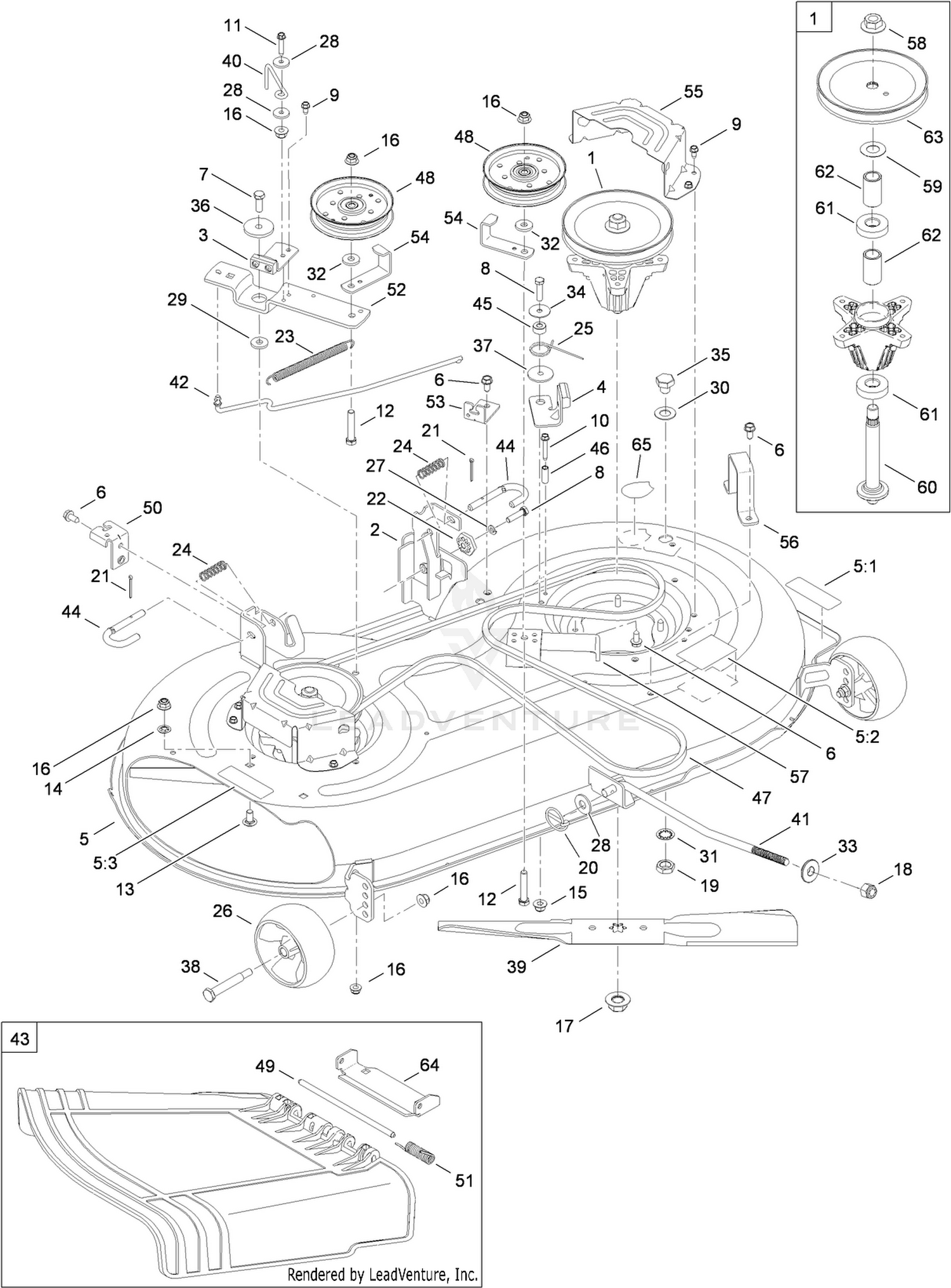 42 Inch Deck Assembly