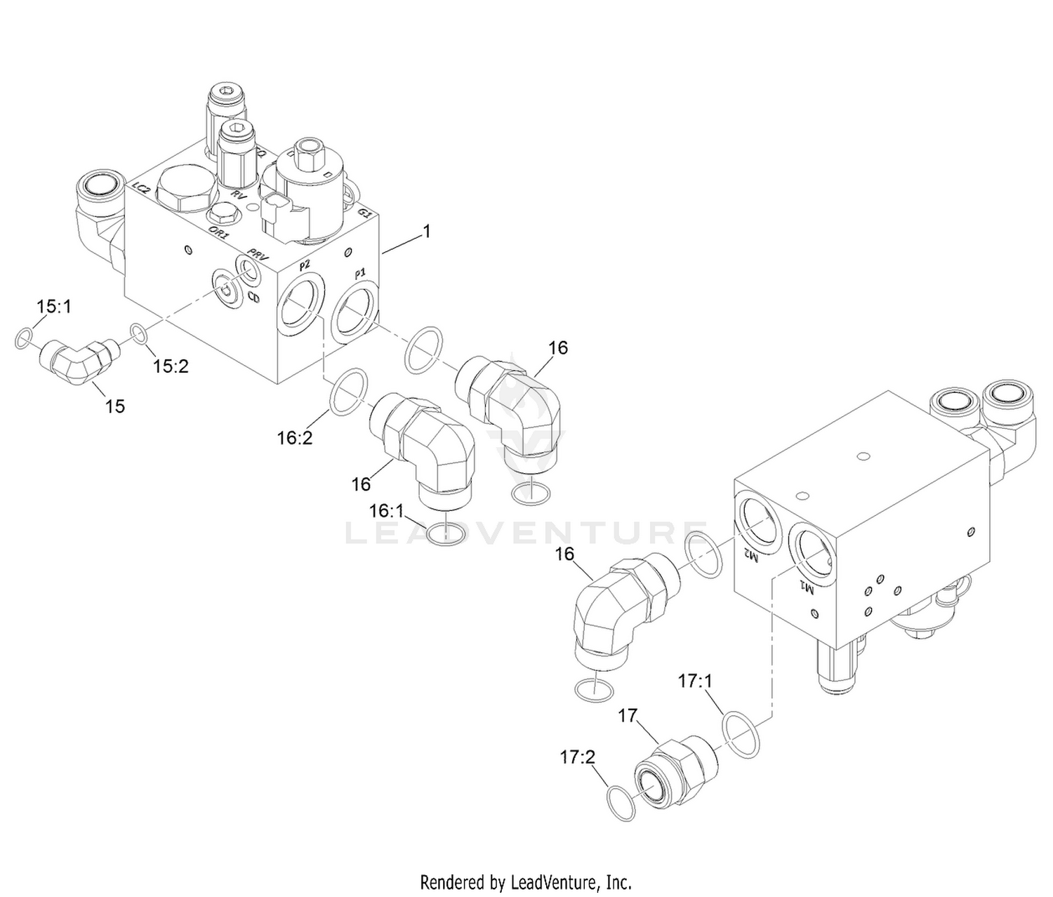 LH Cutting Deck Drive Valve Assembly