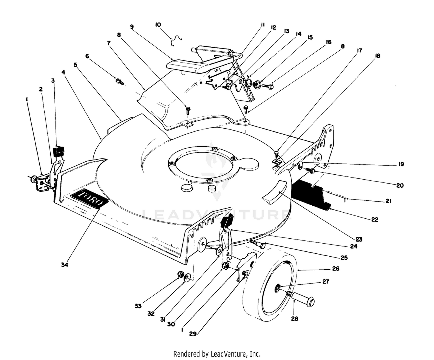 Housing Assembly (used On Ser. Nos. 9001532 Thru 9004072)