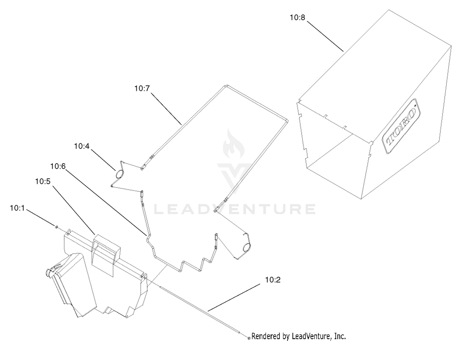 Rear Grass Bag Assembly No. 11-0189