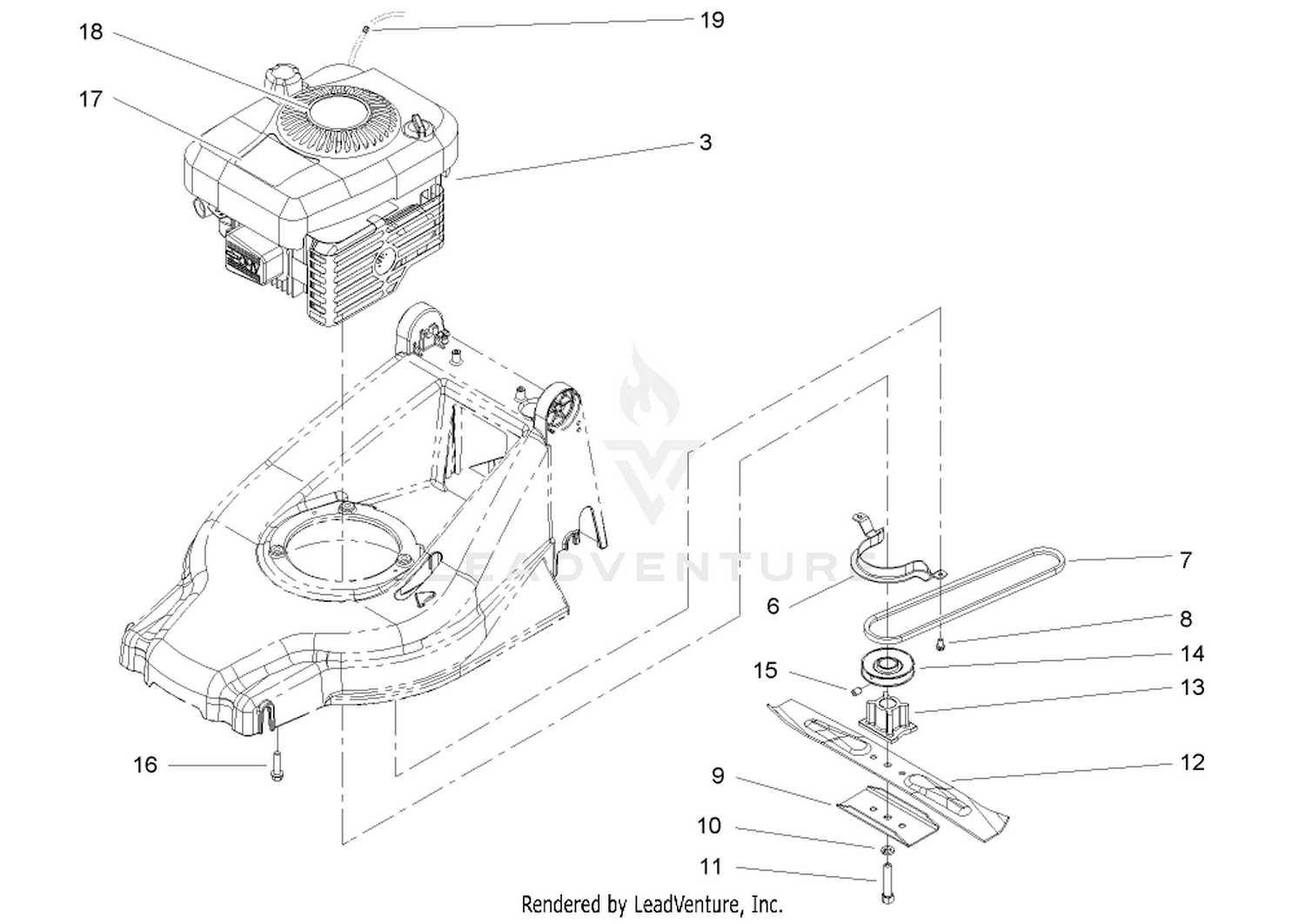 Engine and Blade Assembly