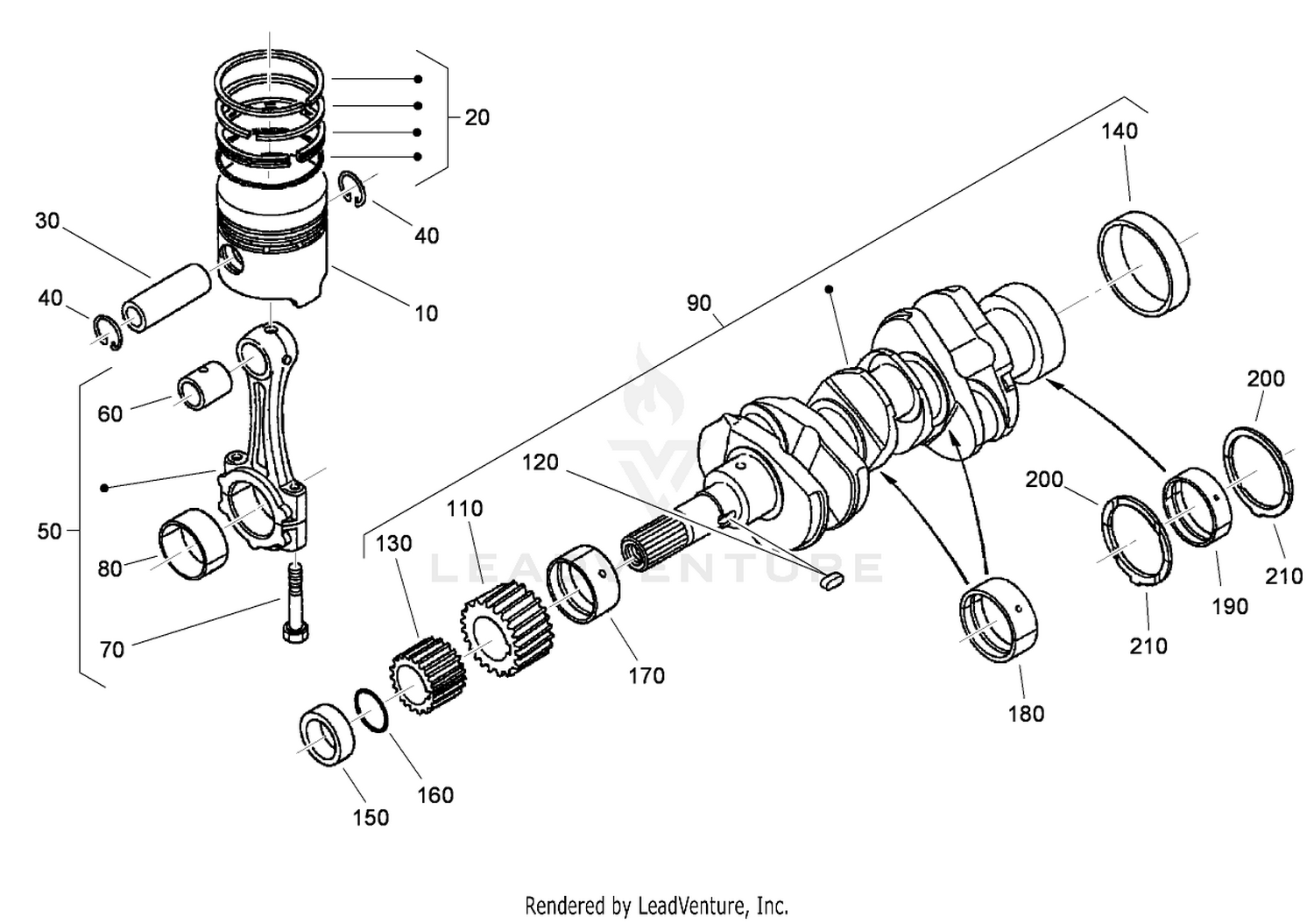 Piston and Crankshaft Assembly