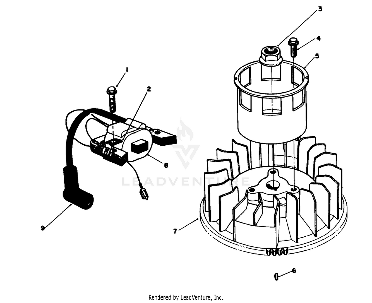 Magneto  Flywheel Assembly (engine Model No. Vmm1-2)