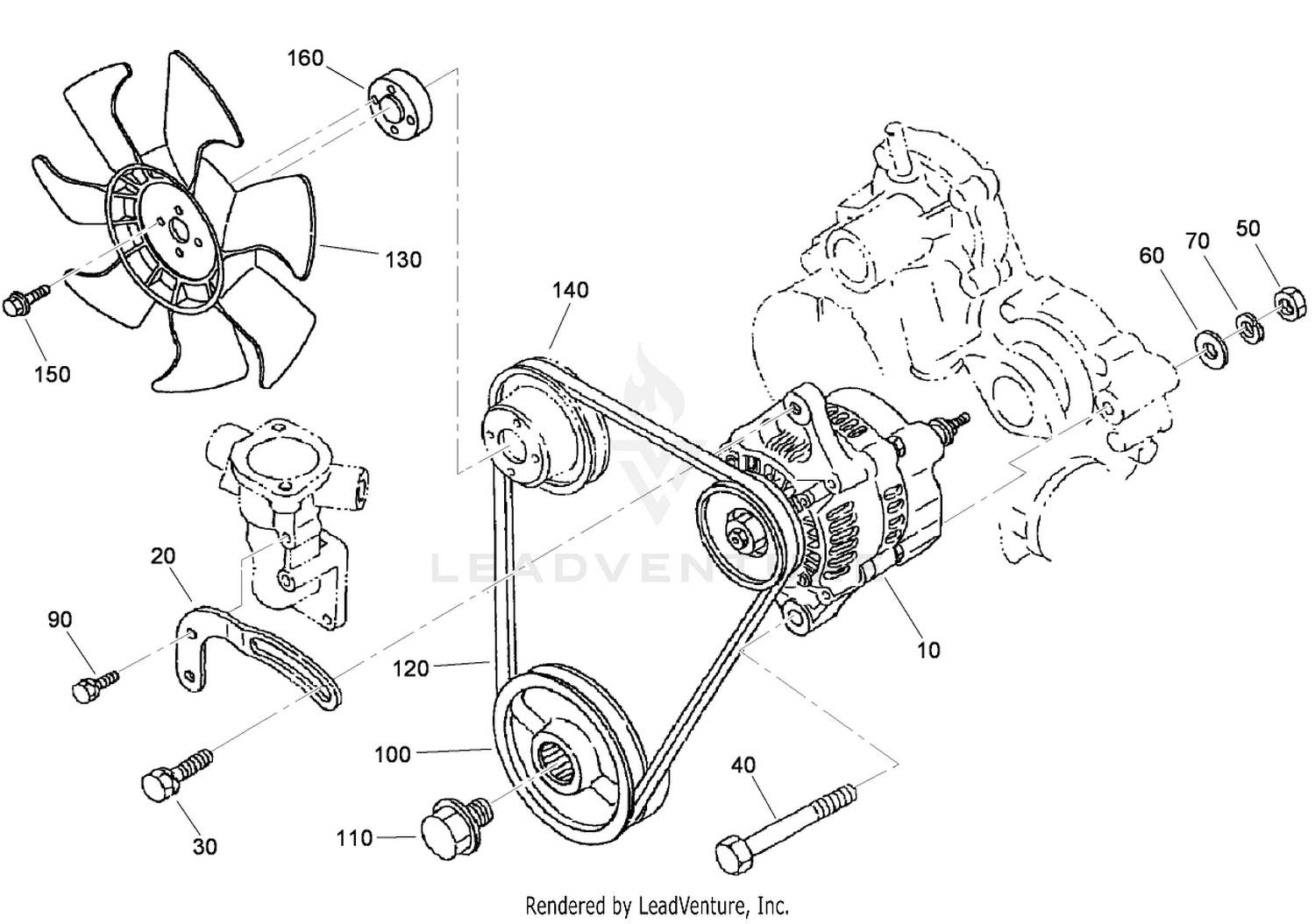 Alternator and Pulley Assembly