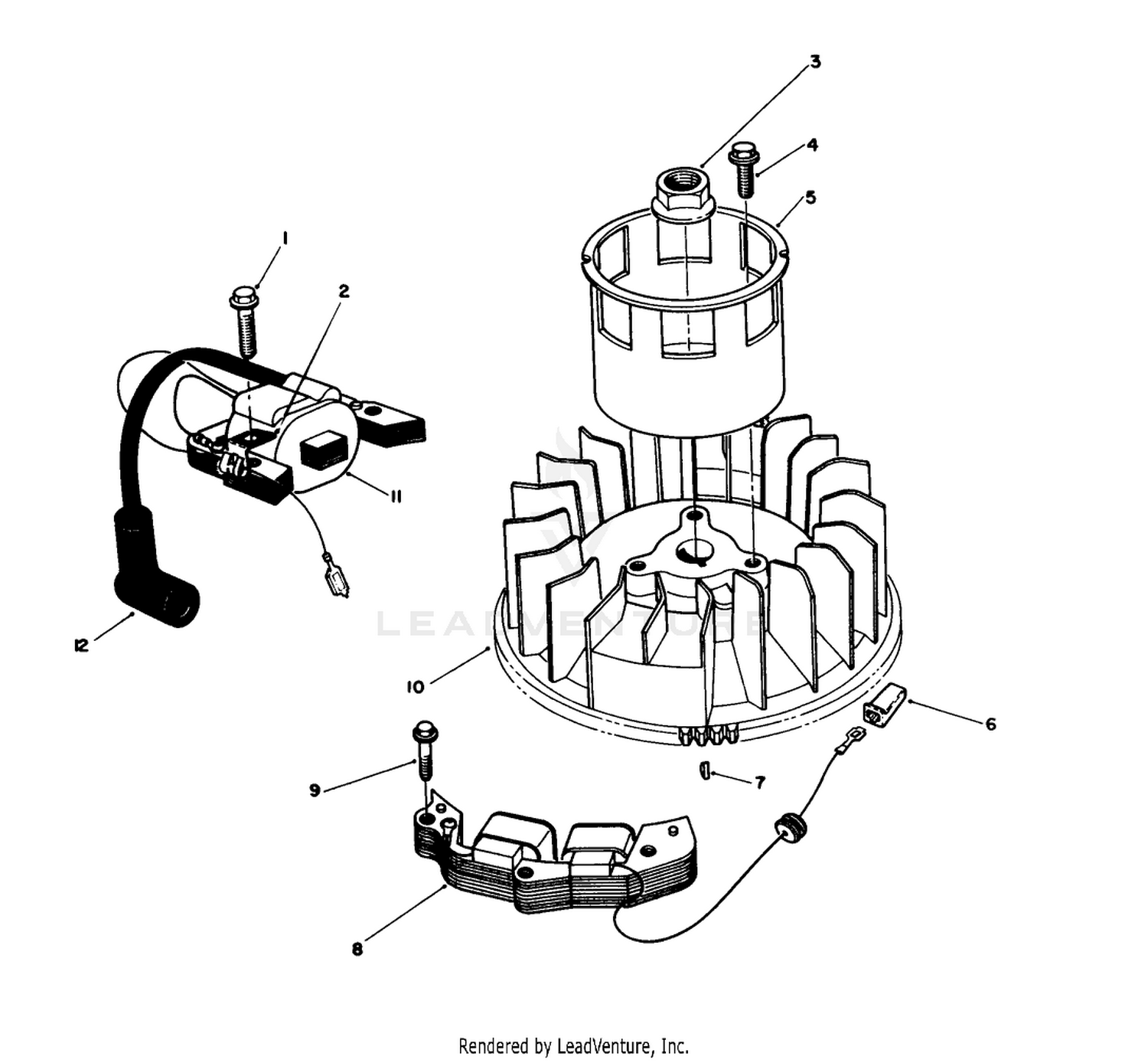 Magneto  Flywheel Assembly (model No. Vmh7)