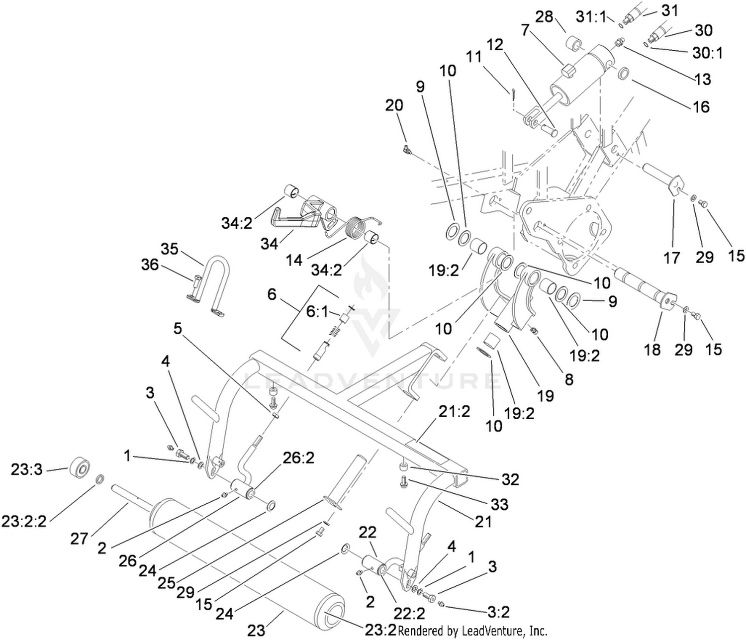 Left Hand Pull Frame Assembly