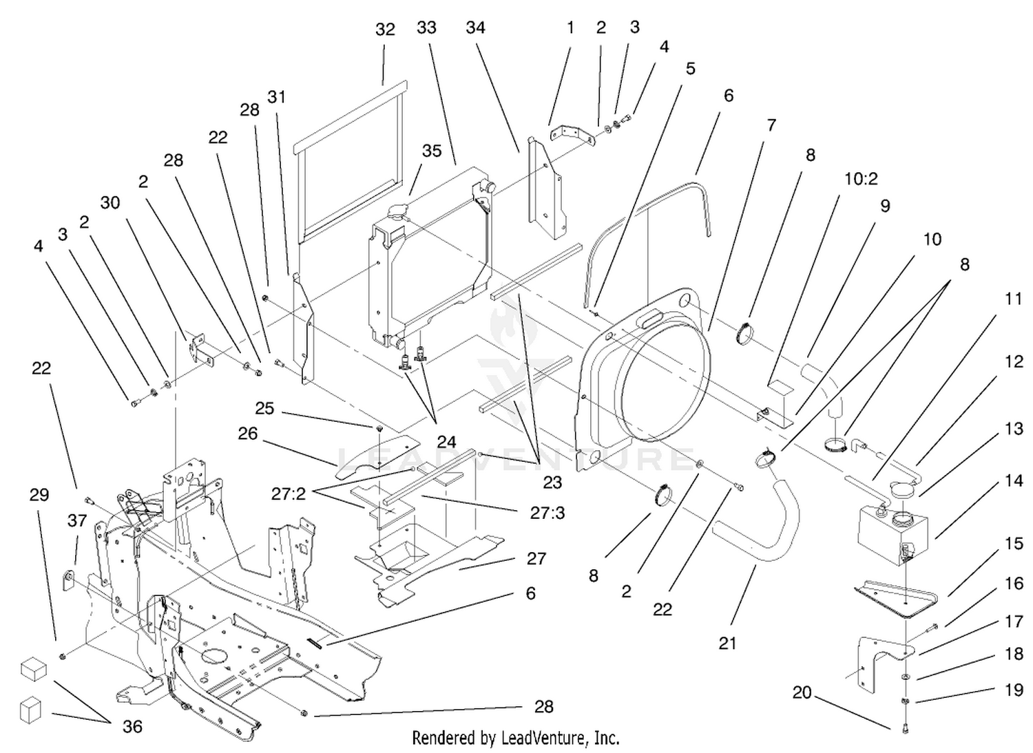 Liquid Cooled Diesel Engine Assembly 2
