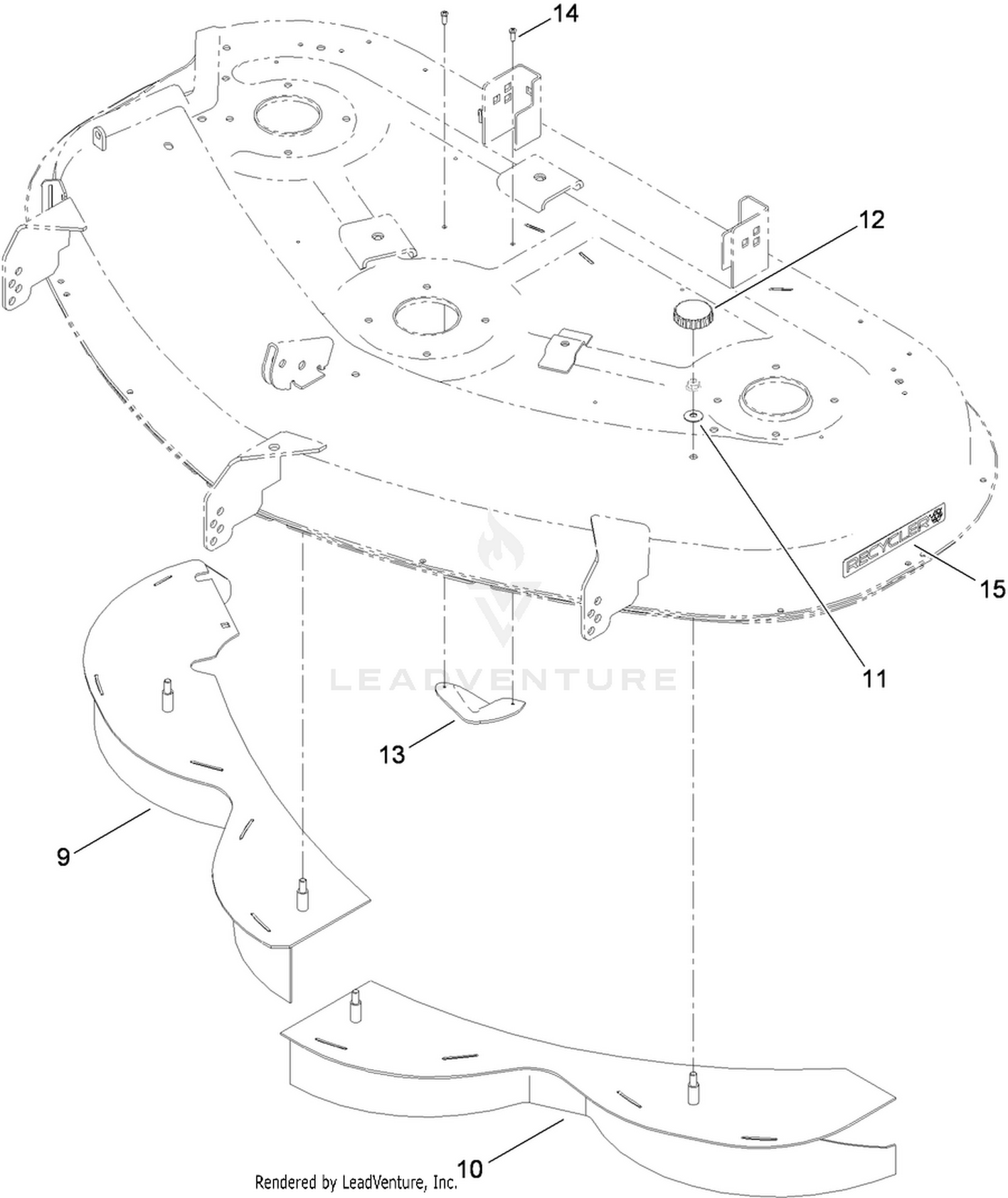 50 Inch Deck Baffle Assembly