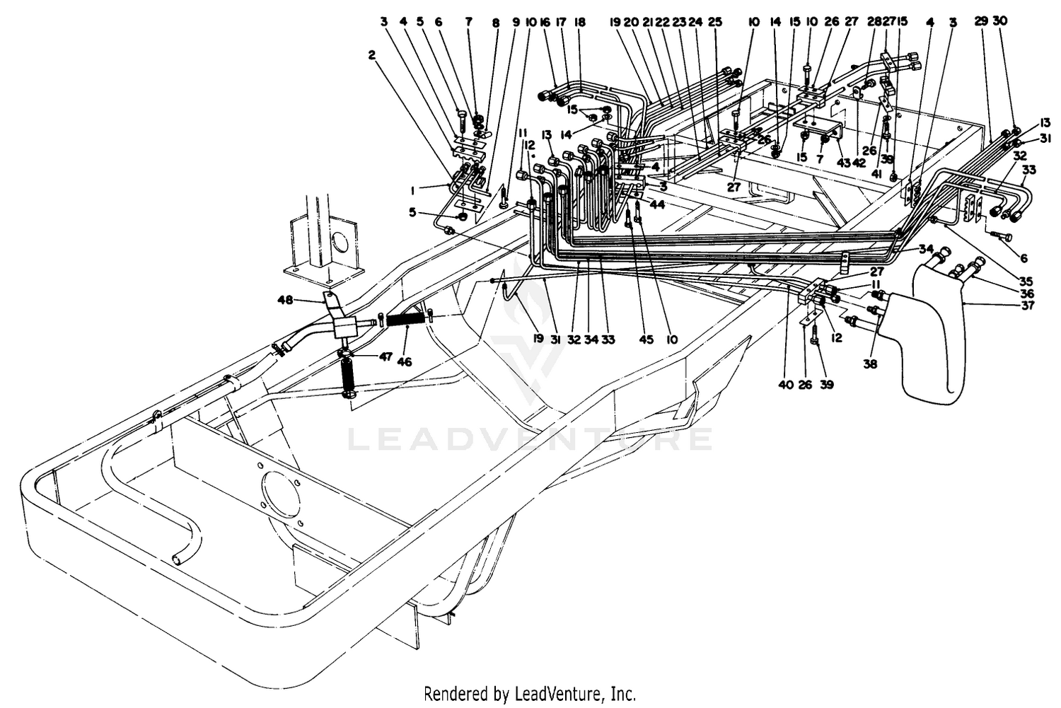Cutting Unit And Motor Return And Drain Lines