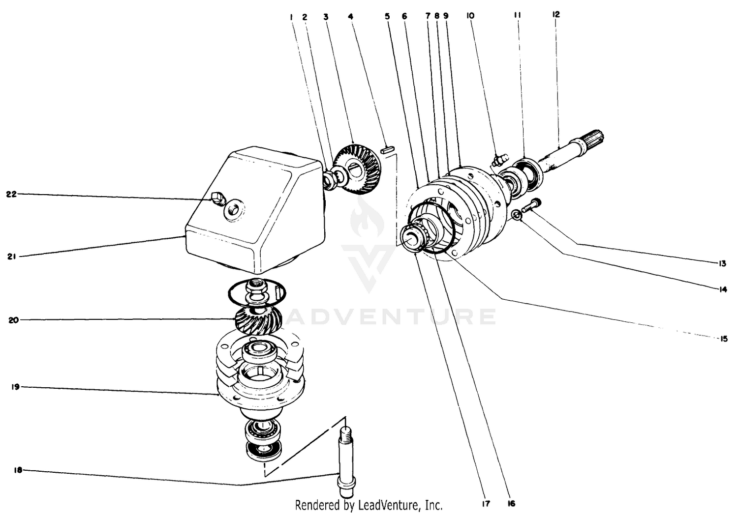 GEAR BOX ASSEMBLY NO. 63-9870