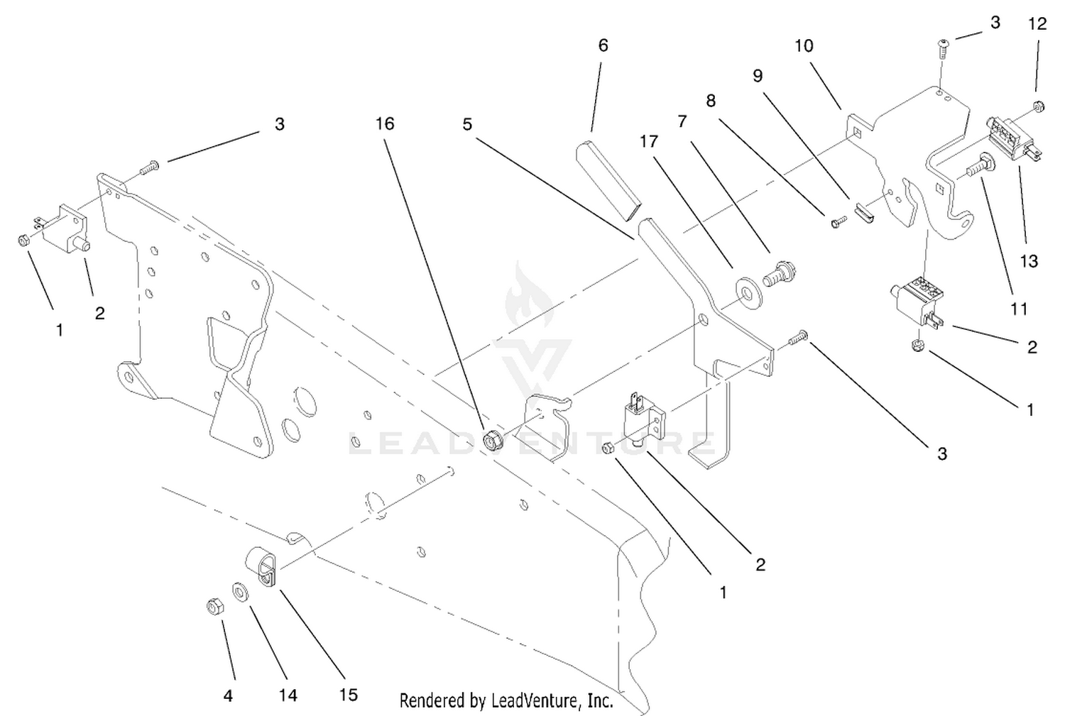 Upper Parking Brake Assembly