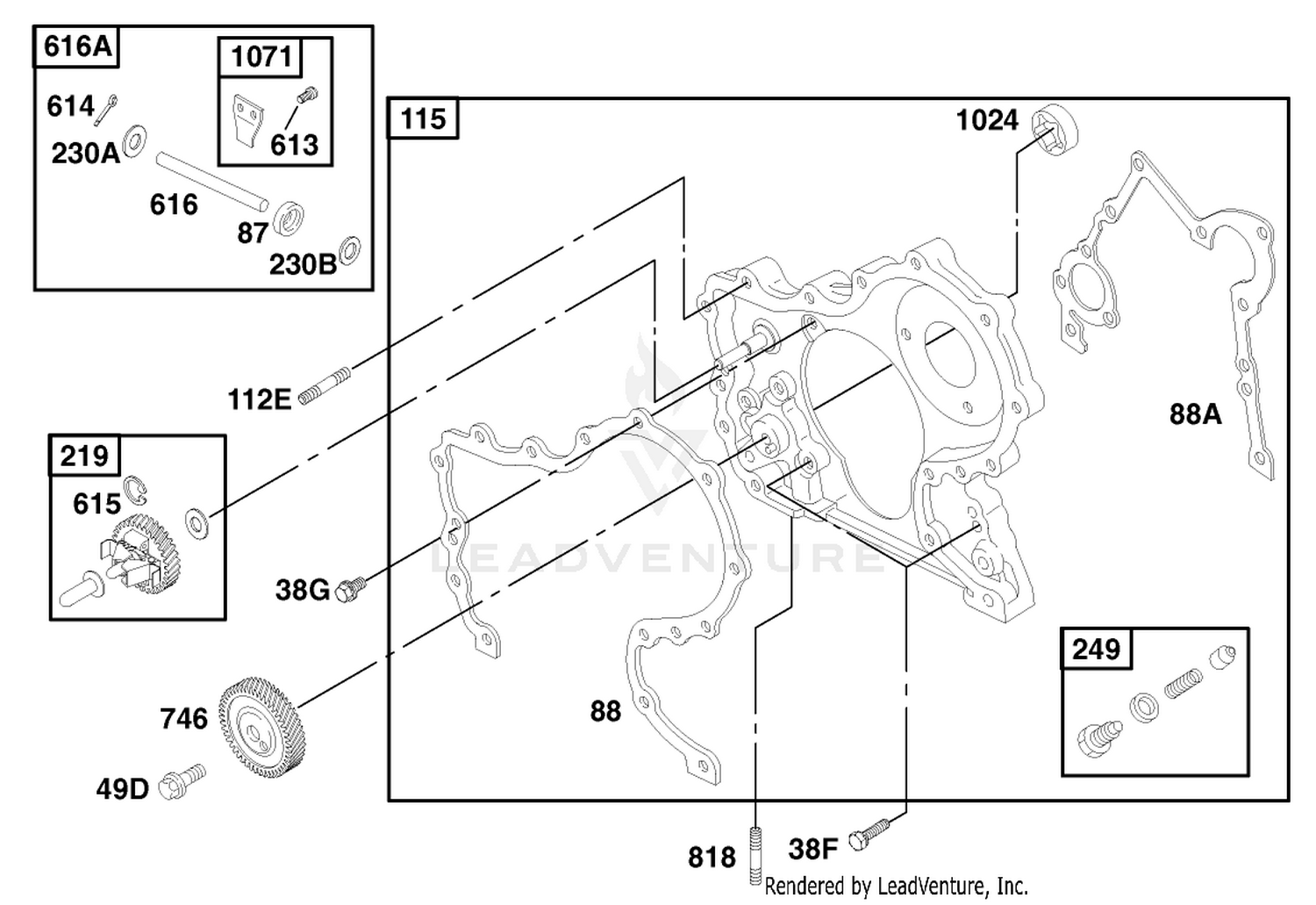 Gears and Housing Assembly