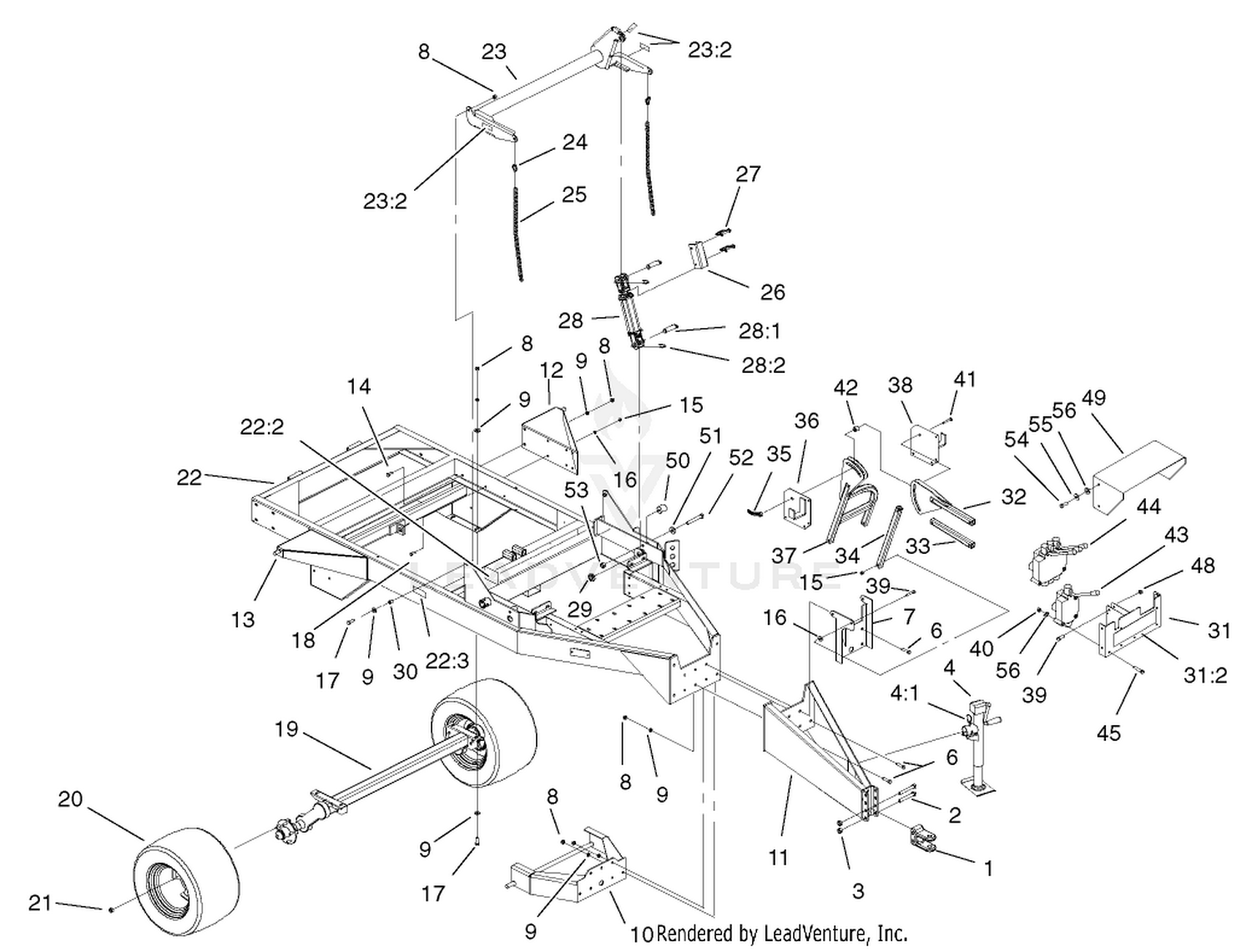 Frame and Axle Assembly