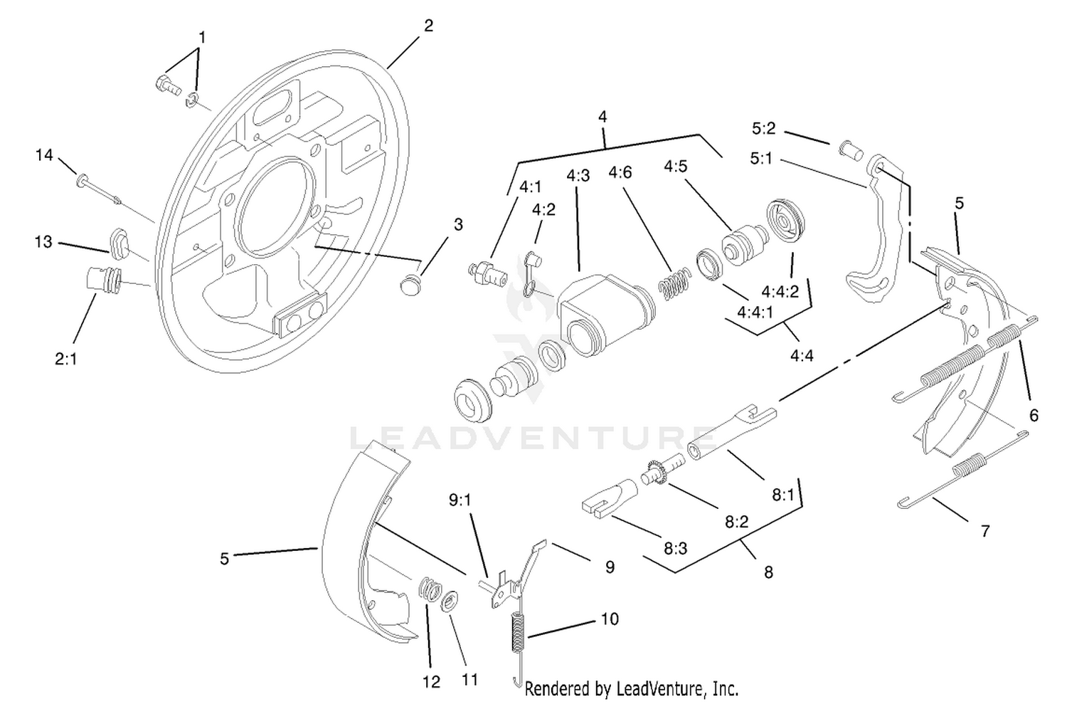 4 Wheel Drive RH Front Brake Assembly No. 87-9170  (only on: 07218)