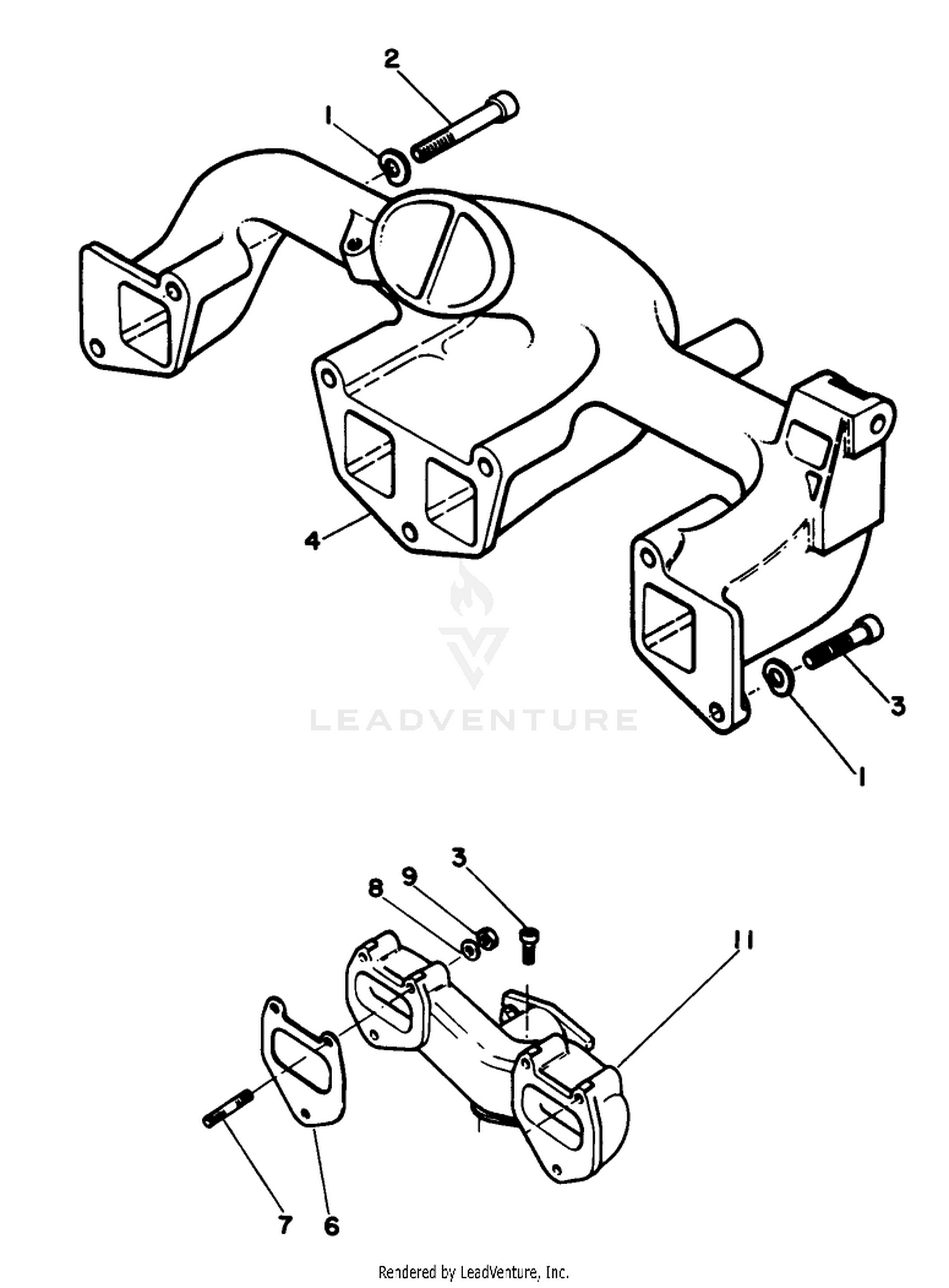 Intake  Exhaust Manifold Assembly