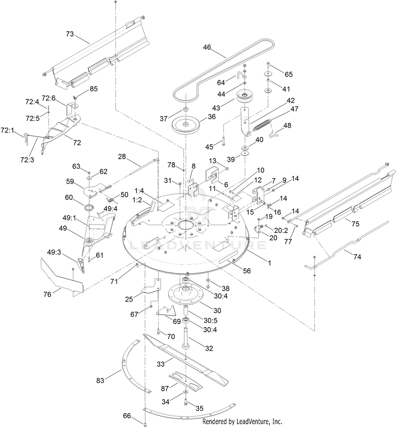 32 Inch Deck Assembly