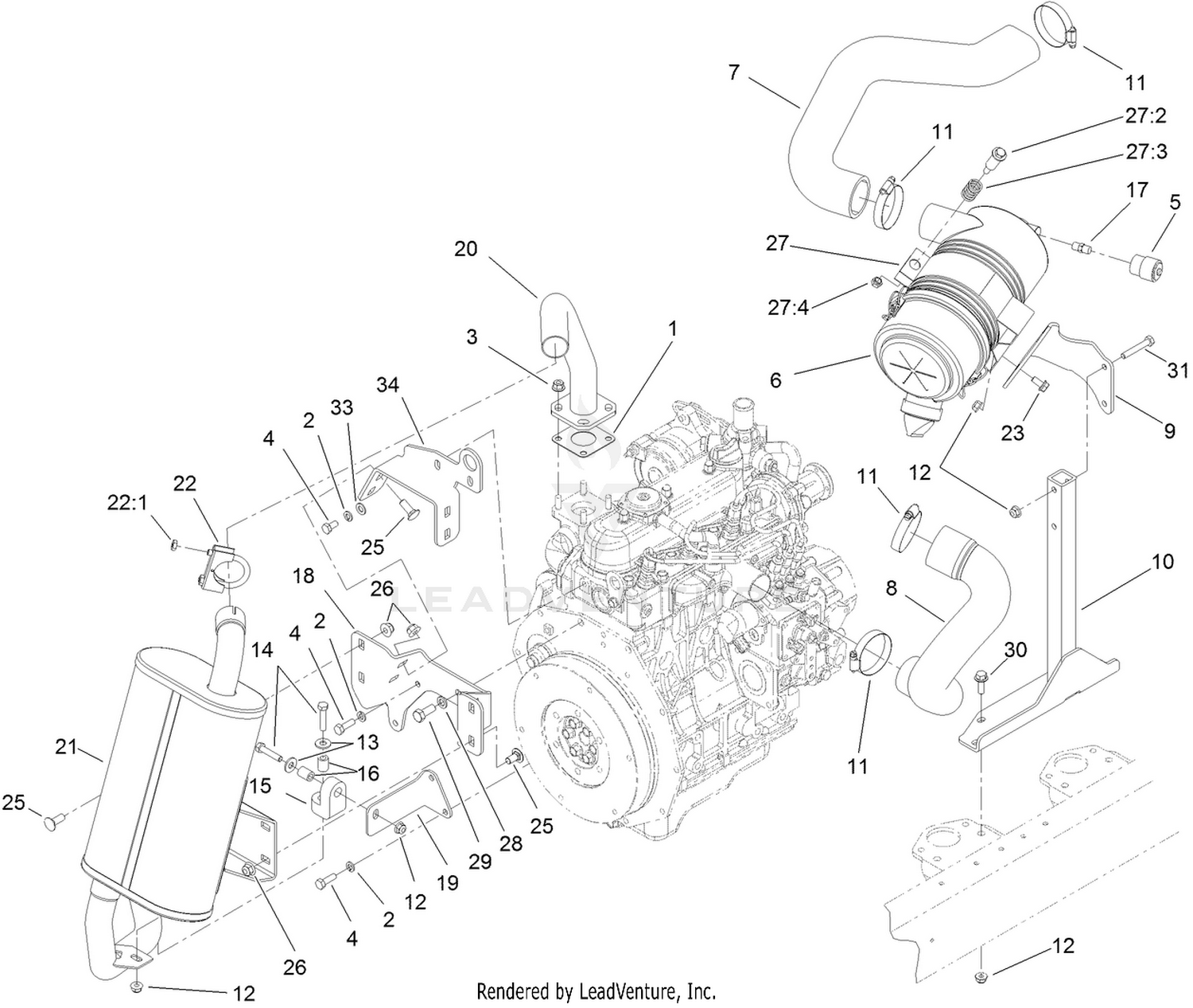 Engine Intake and Exhaust Assembly