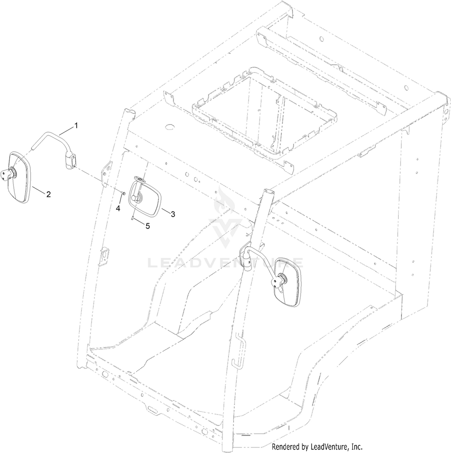 Cab Mirrors Assembly