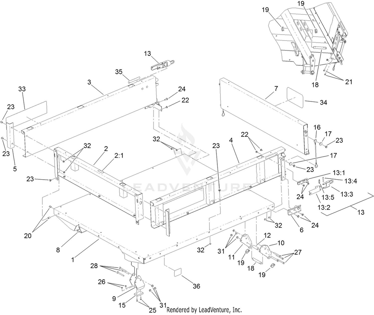 Full Bed and Side Panel Assembly