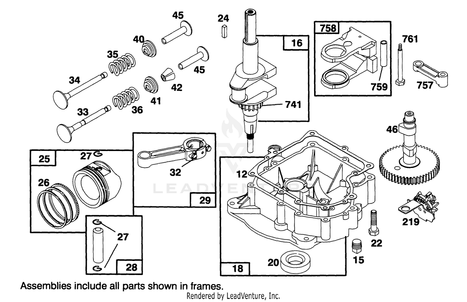 Engine Briggs  Stratton Model 282707-0119-01 2