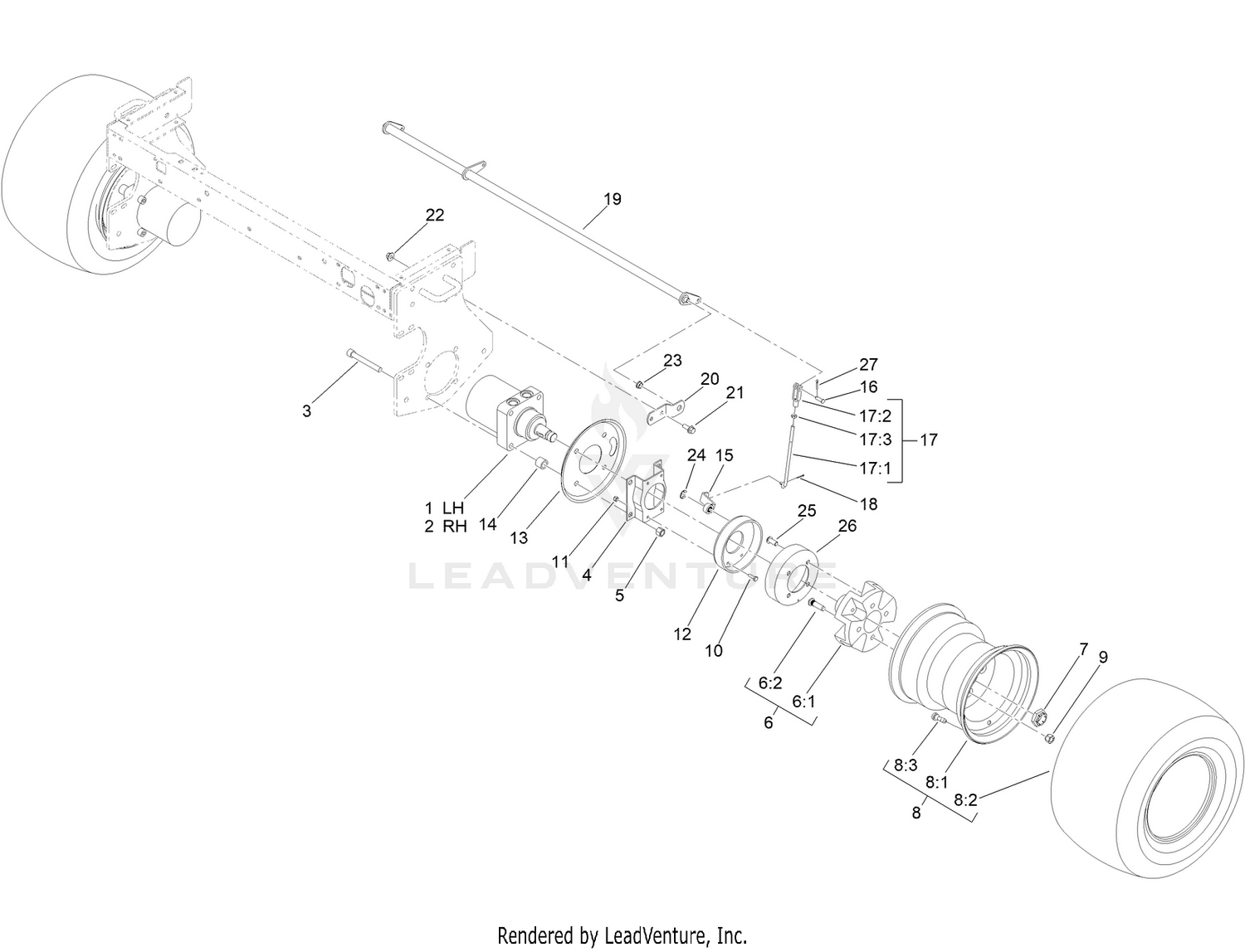 Wheel Motor and Brake Assembly