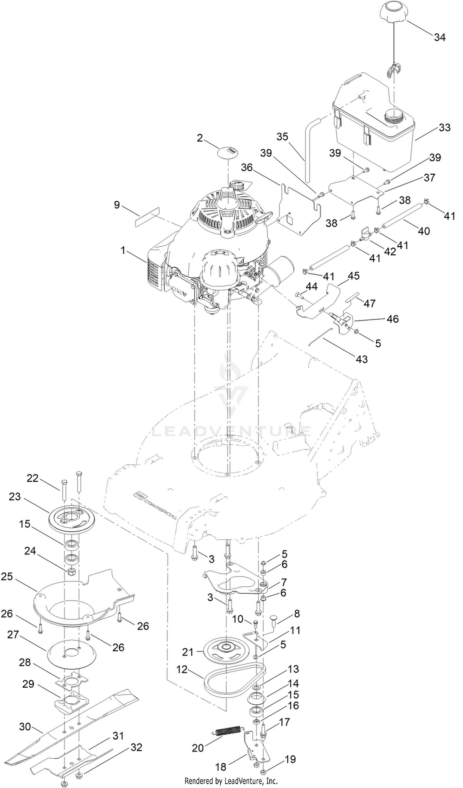 Engine and Blade Assembly