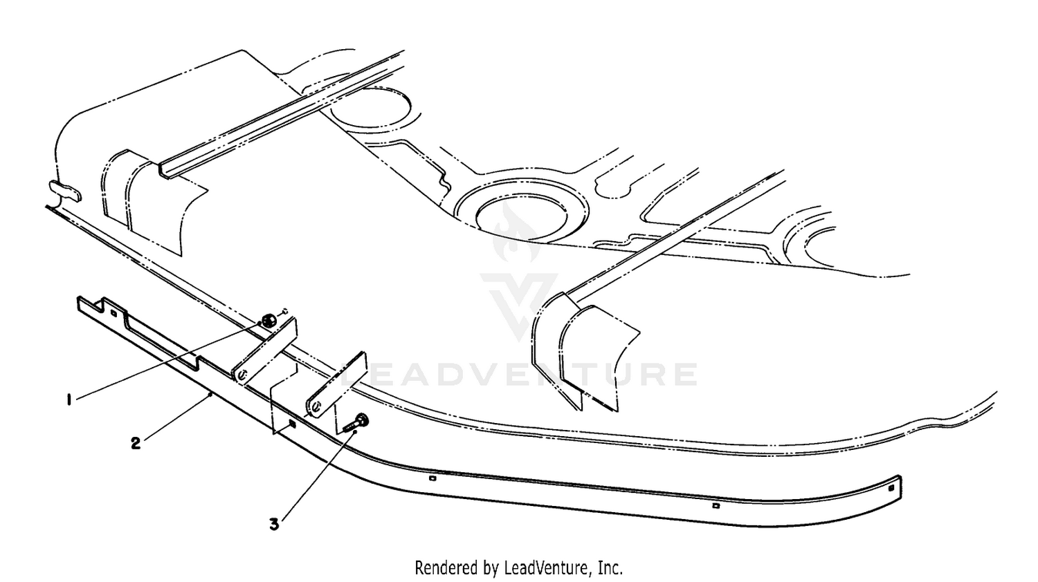 52" BAFFLE KIT PART NO. 68-7210 (Used on Cutting Unit Model 30555)