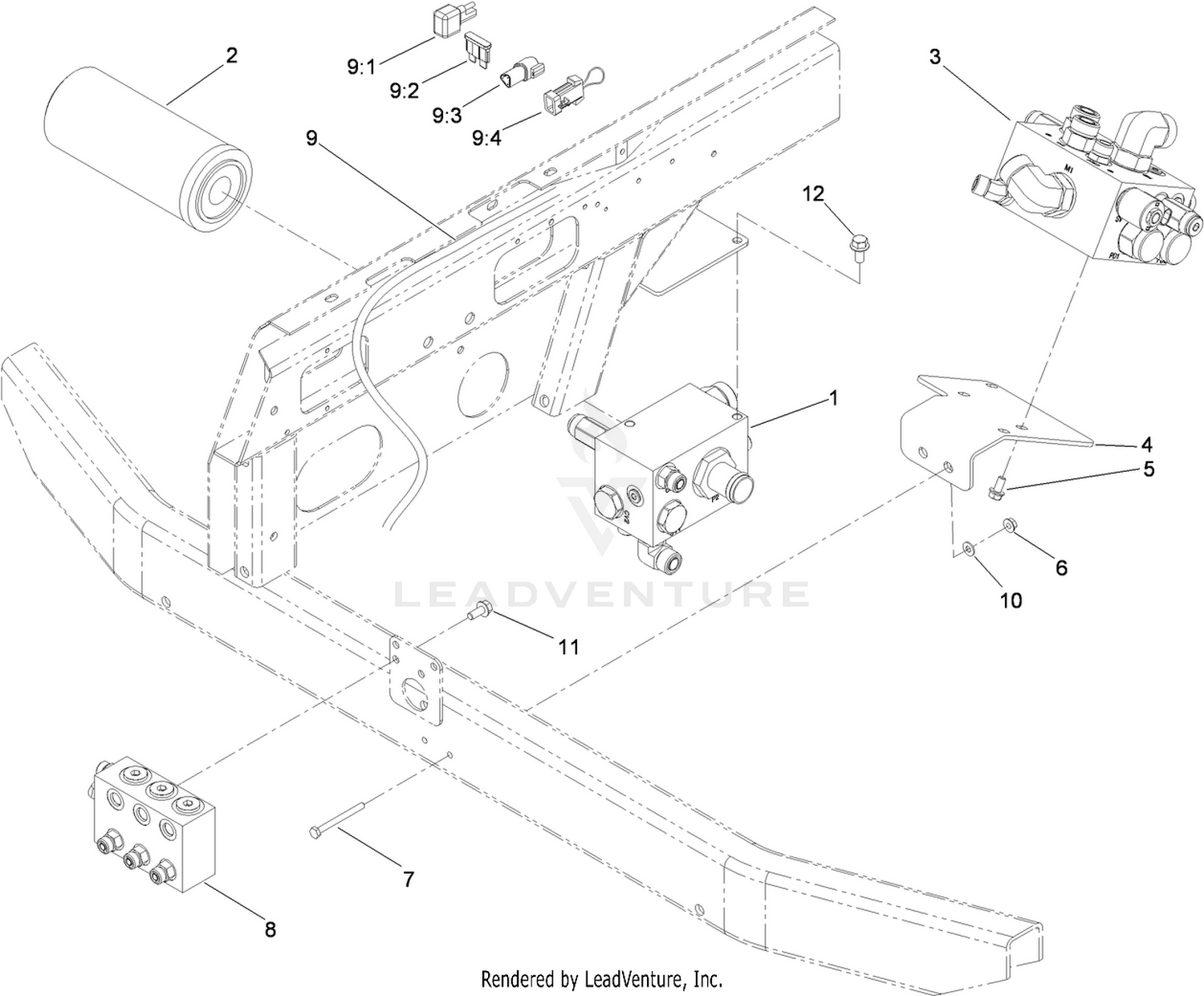 4 Wheel Drive and Filter Manifold Assembly