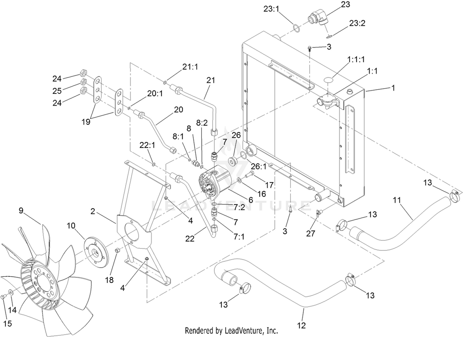 Radiator and Fan Assembly