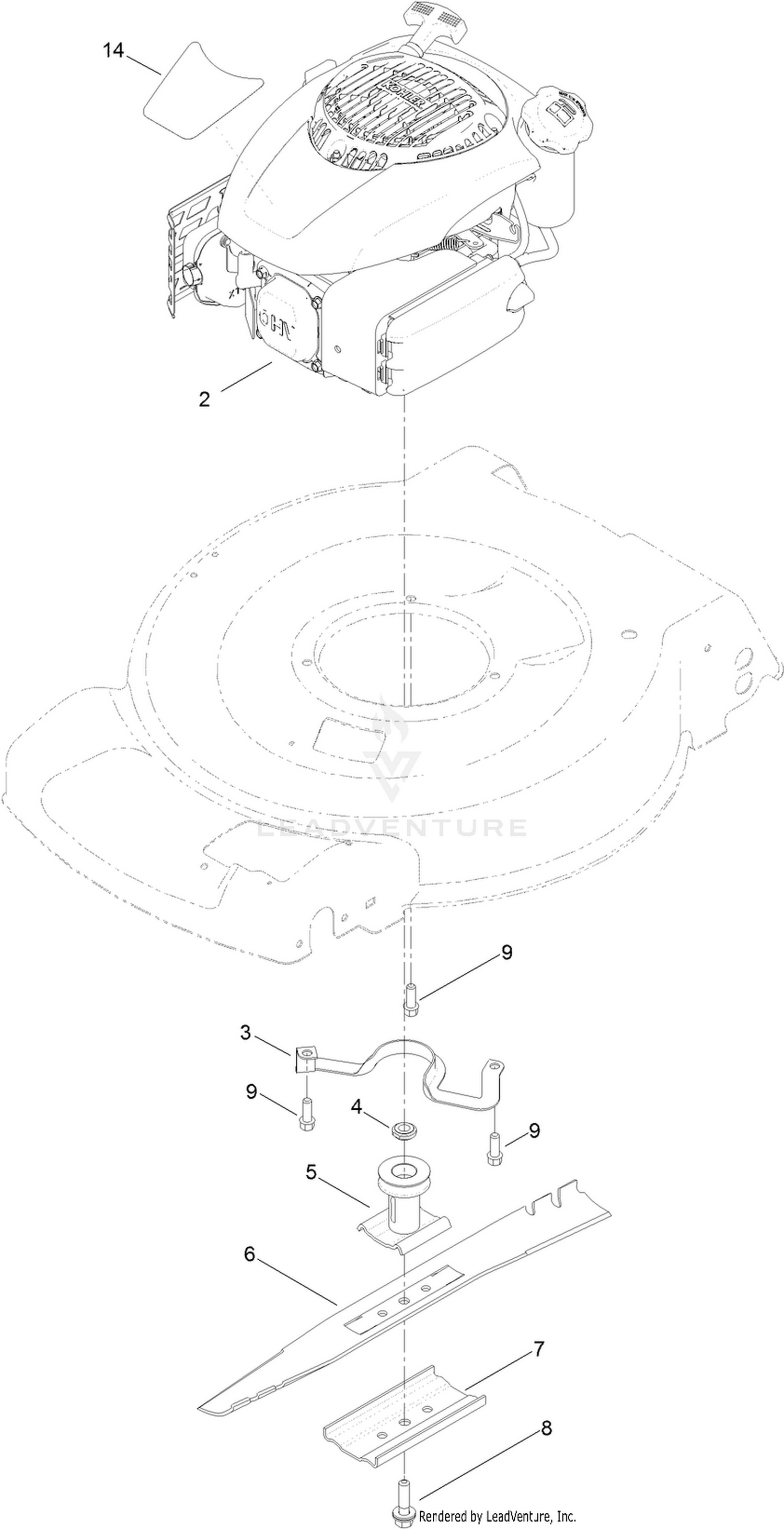 Engine and Blade Assembly