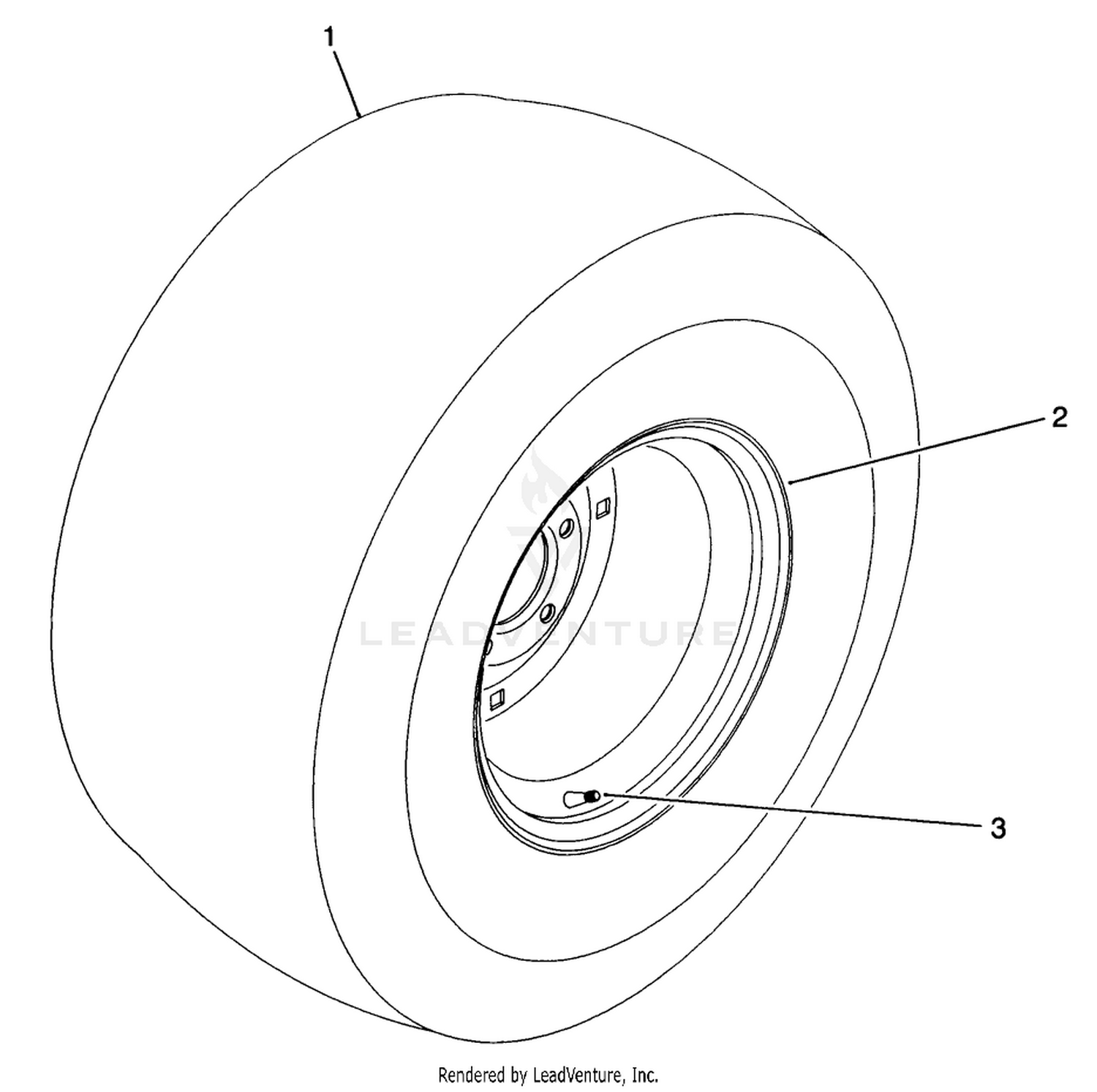 Front Tire Assembly Model No. 03515 (optional)