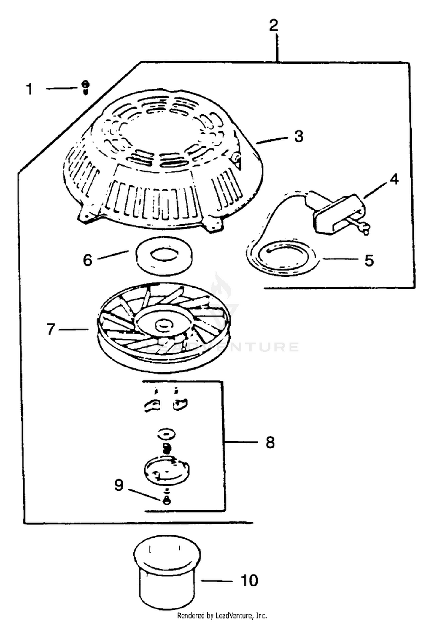 Starting System-Engine Kohler Model No. Cv12.5t-1254