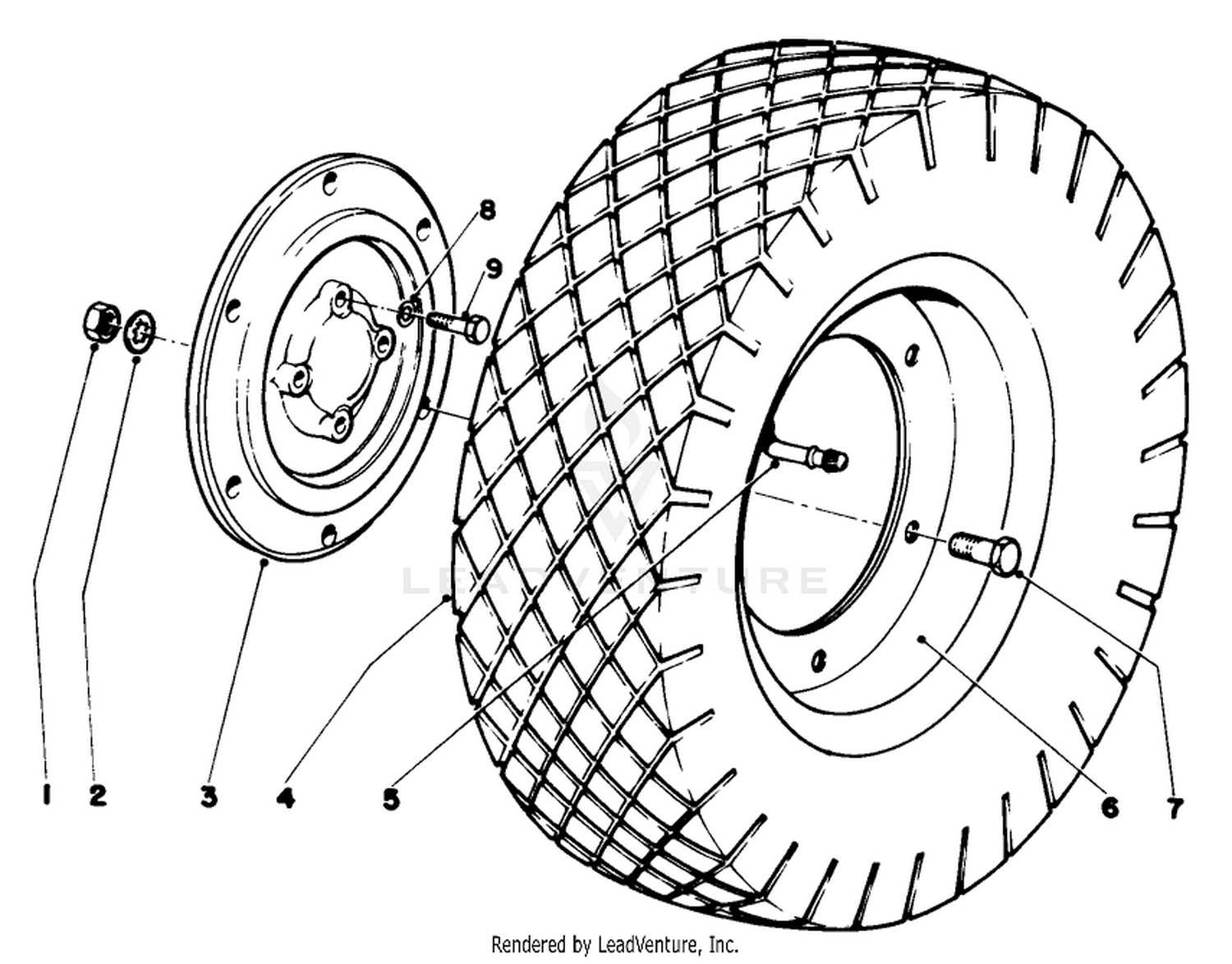 16" Pneumatic Wheel Kit No. 01323 (optional)