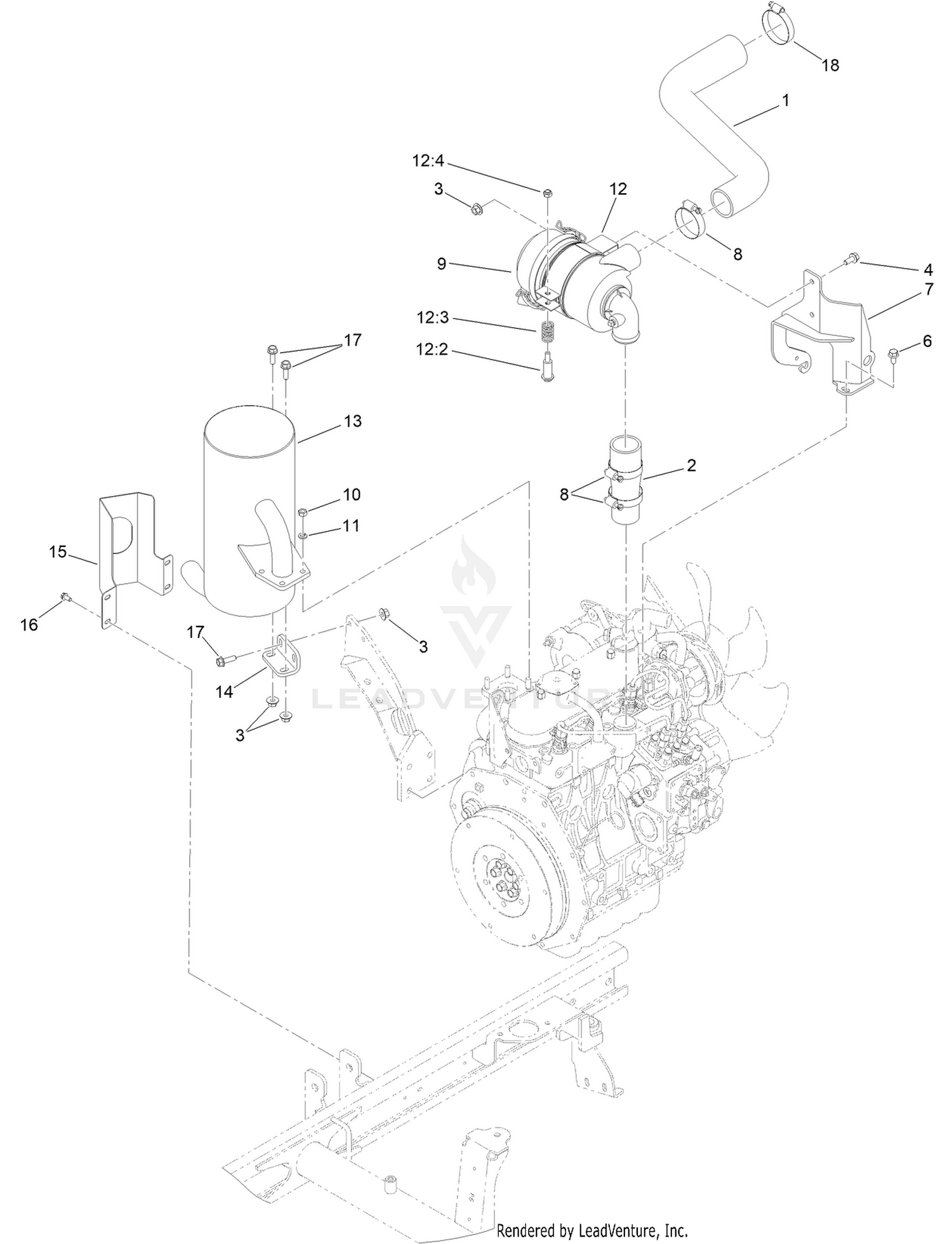 Air Cleaner and Muffler Assembly