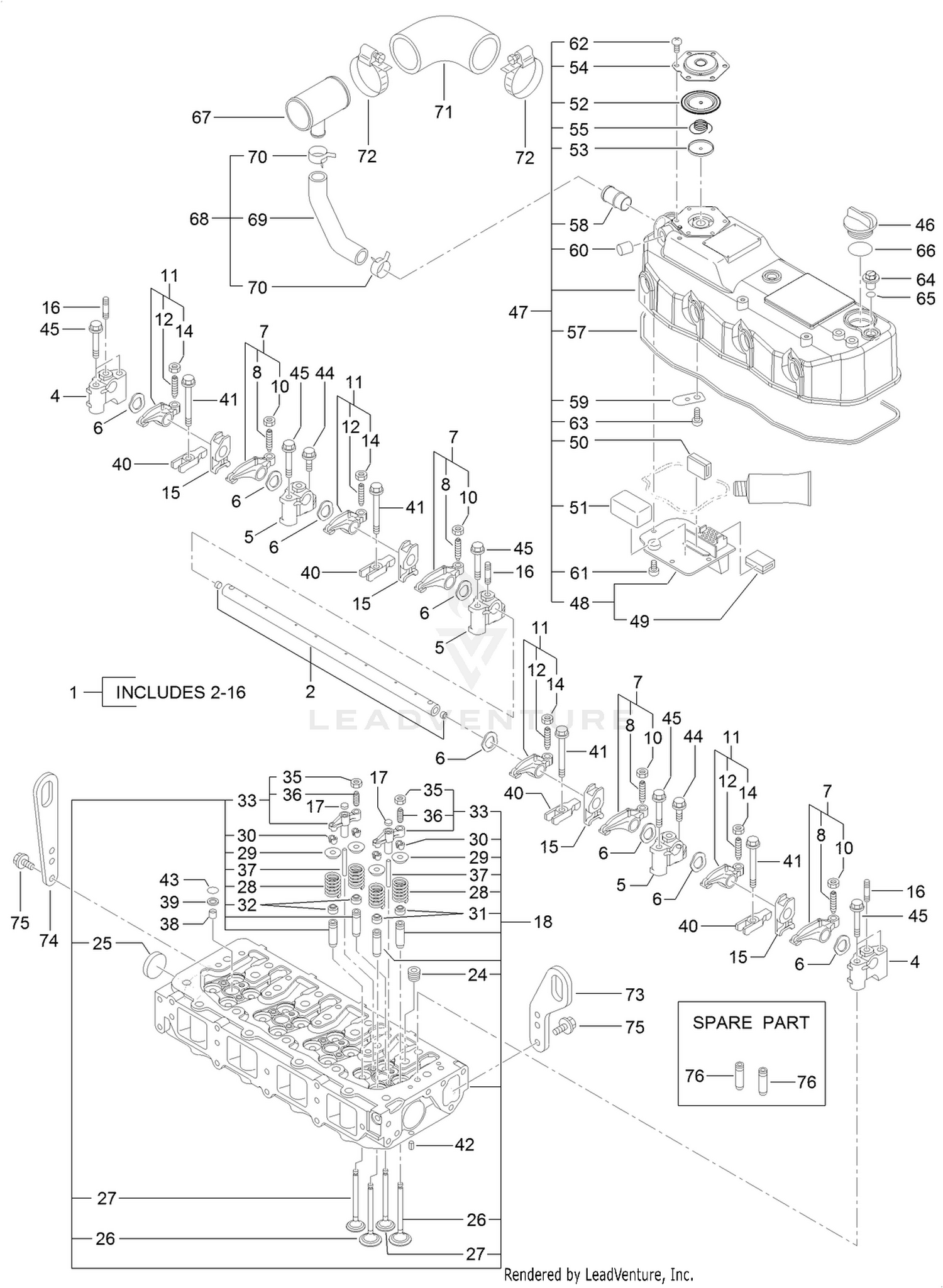 Cylinder Head and Bonnet Assembly
